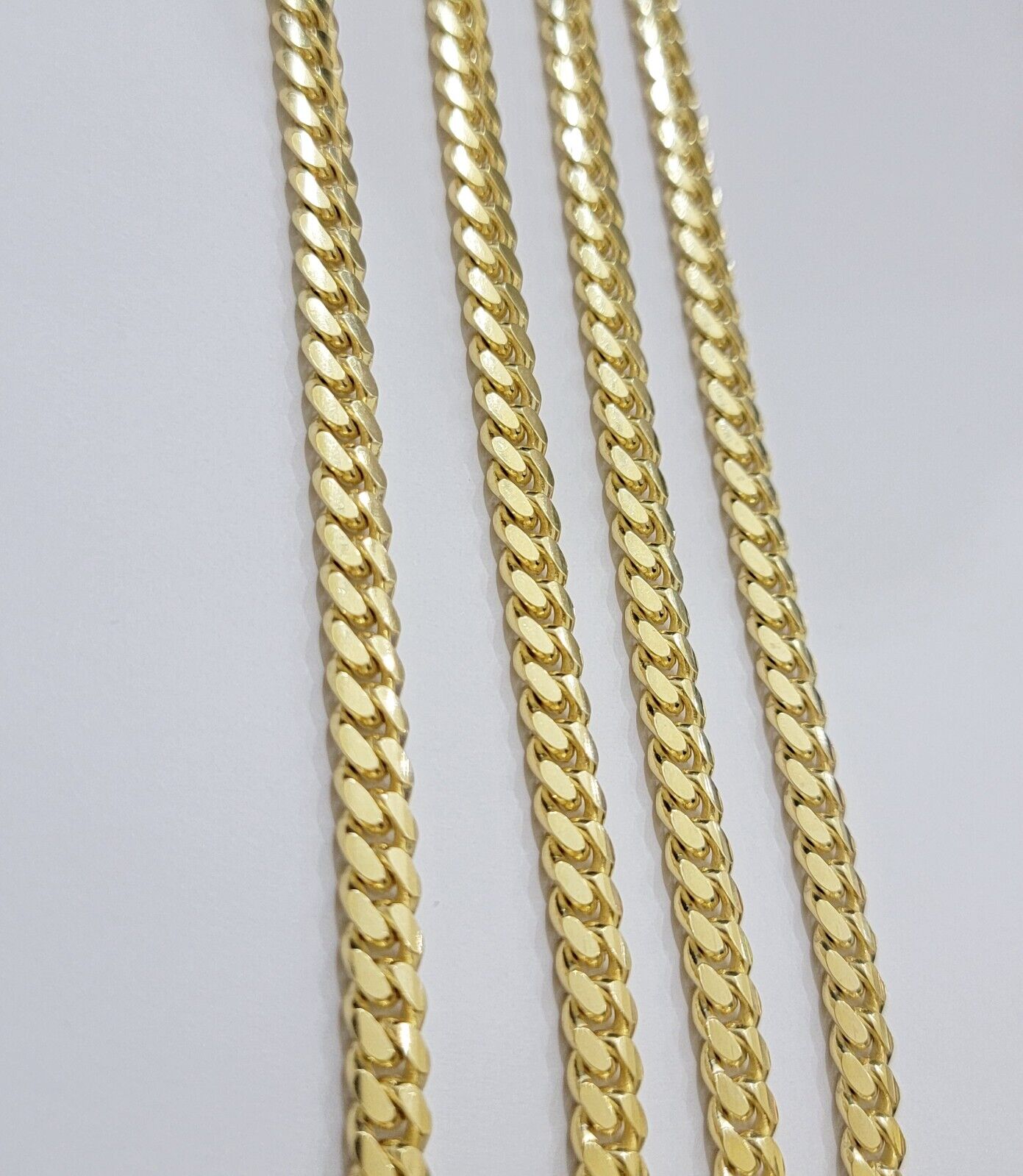 Real 10k Yellow Gold Chain 22 Inch 6mm Miami Cuban Link SOLID 10kt Strong Link - GoldenlinQ