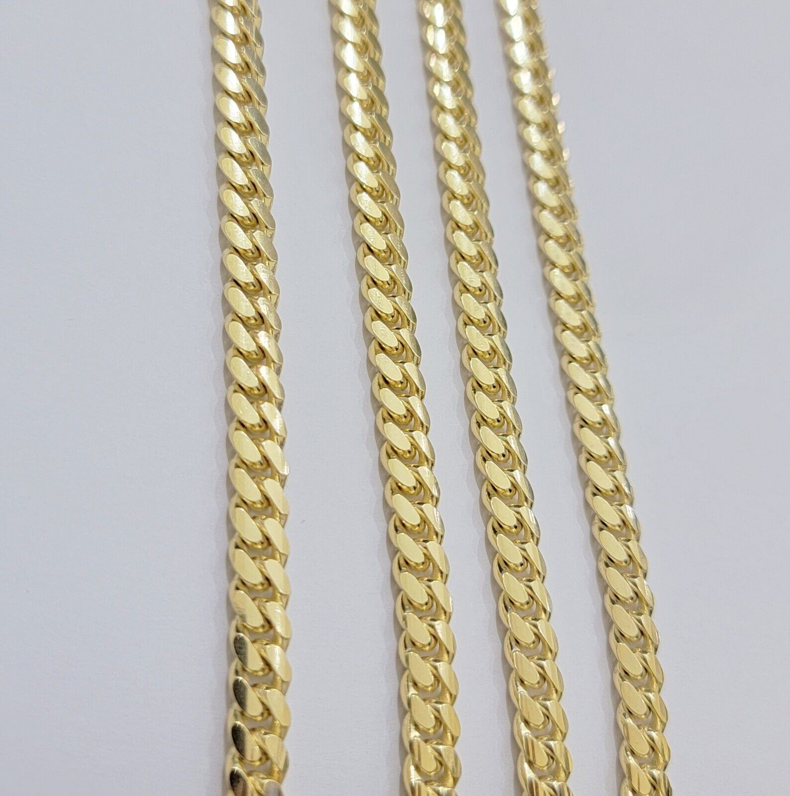 Real 10k Yellow Gold Chain 22 Inch 6mm Miami Cuban Link SOLID 10kt Strong Link - GoldenlinQ