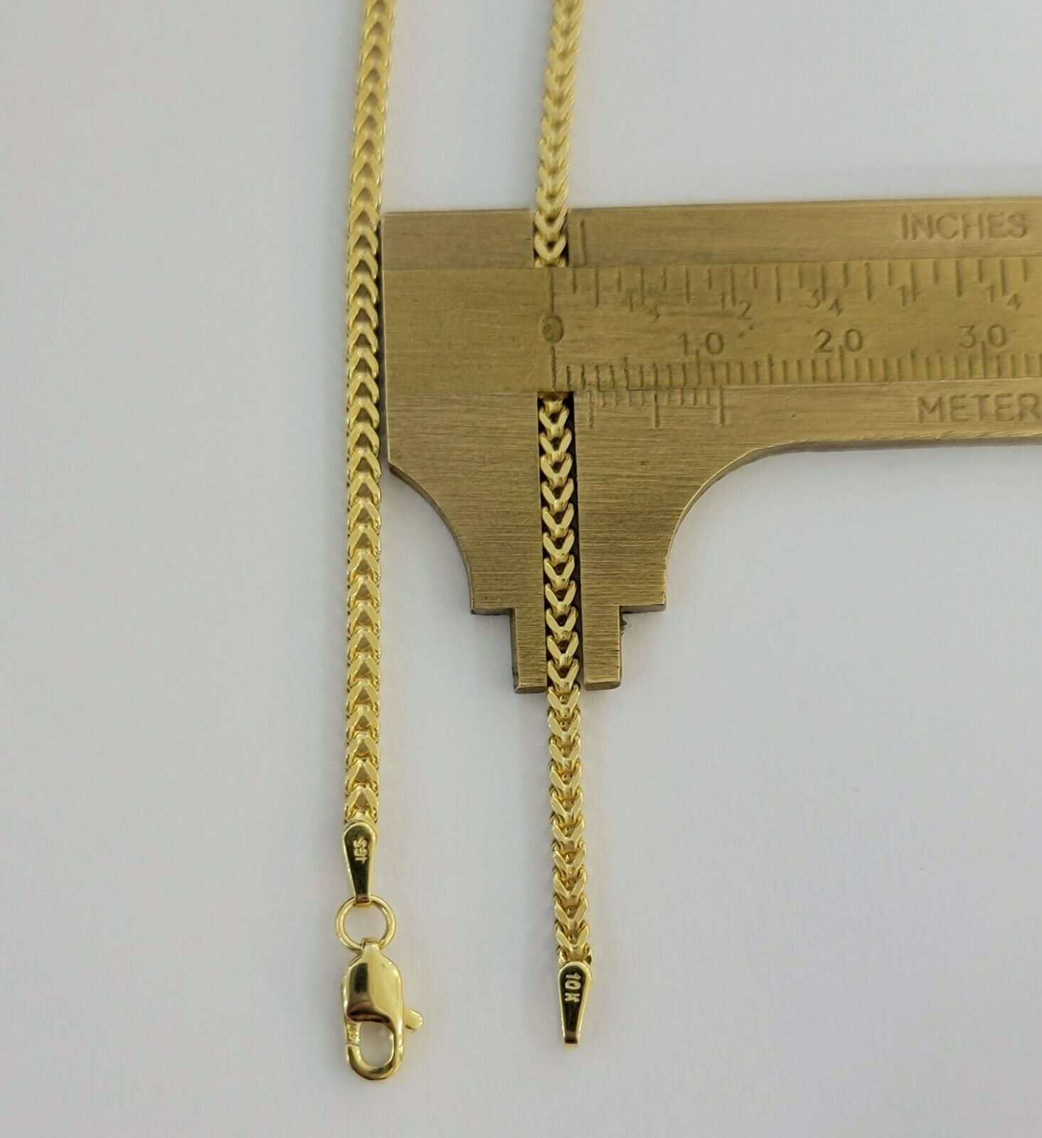 Real 10k Yellow Gold chain Franco 16 - 26" Necklace 2.5mm STRONG CHAIN For Pendant - GoldenlinQ