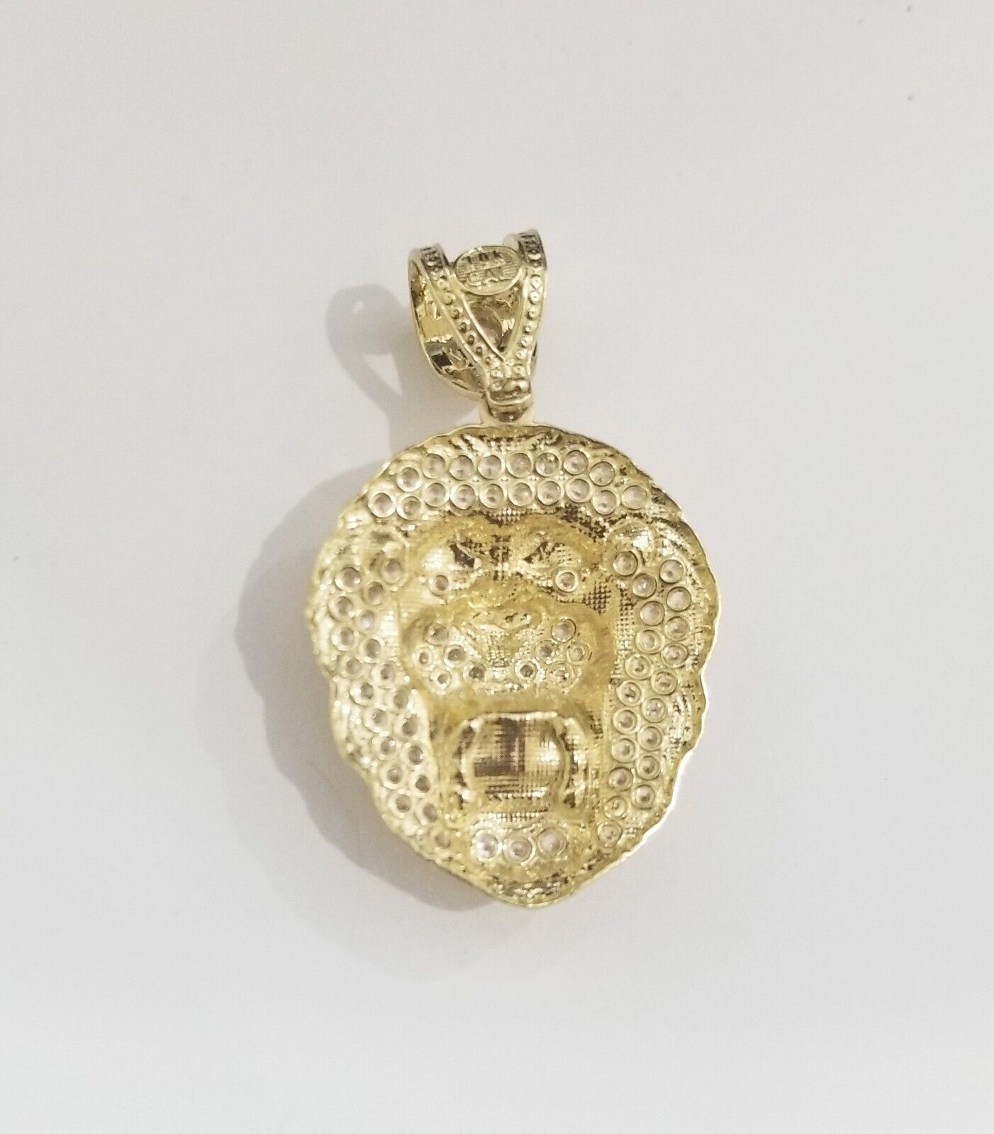 Real 10k Yellow Gold Charm Lion Head Pendant 10kt Gold - GoldenlinQ