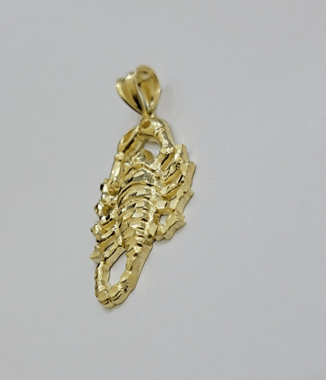 Real 10k Yellow Gold Charm Pendant Scorpio Zodiac Sign 10kt Genuine Men Women - GoldenlinQ