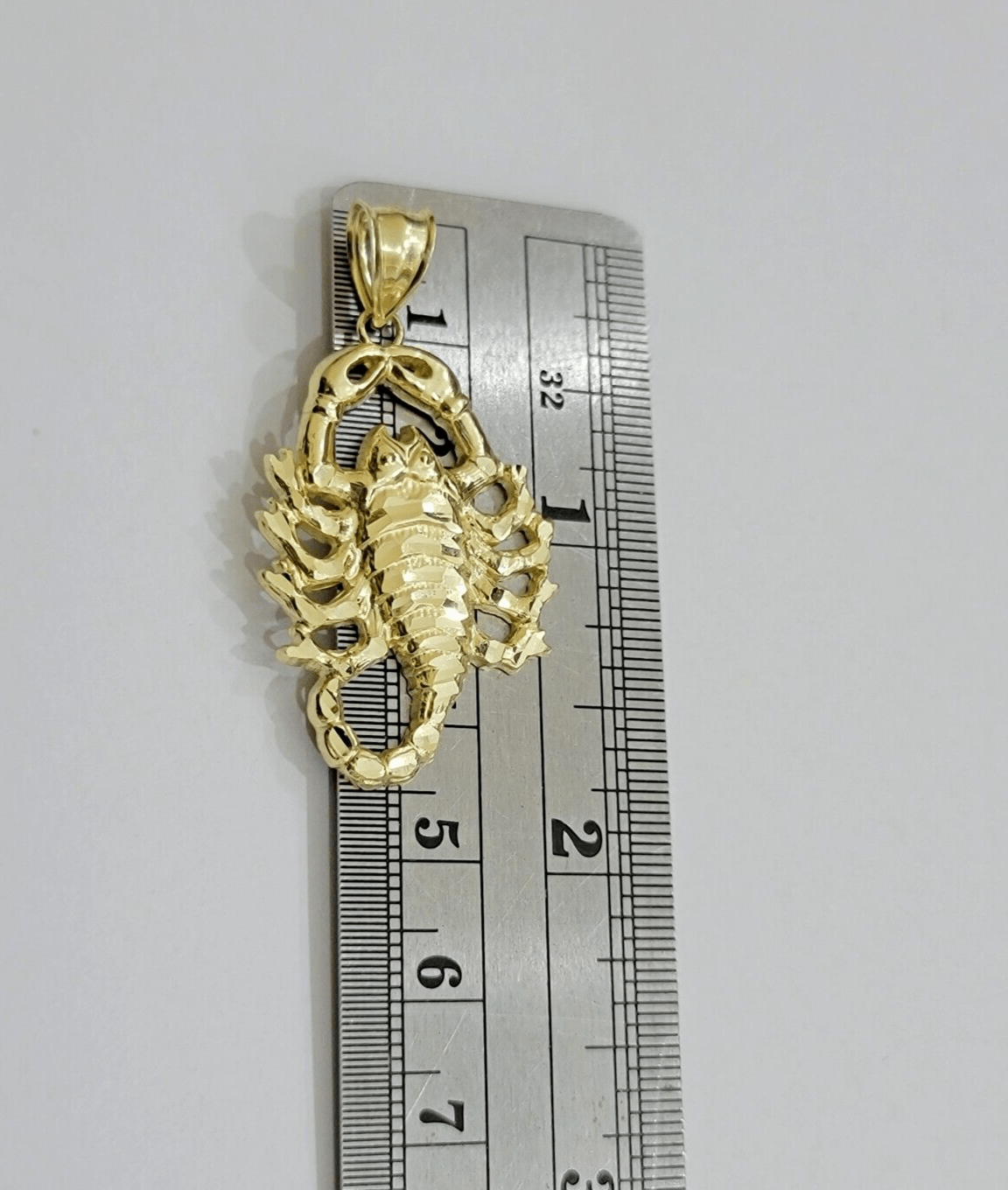 Real 10k Yellow Gold Charm Pendant Scorpio Zodiac Sign 10kt Genuine Men Women - GoldenlinQ