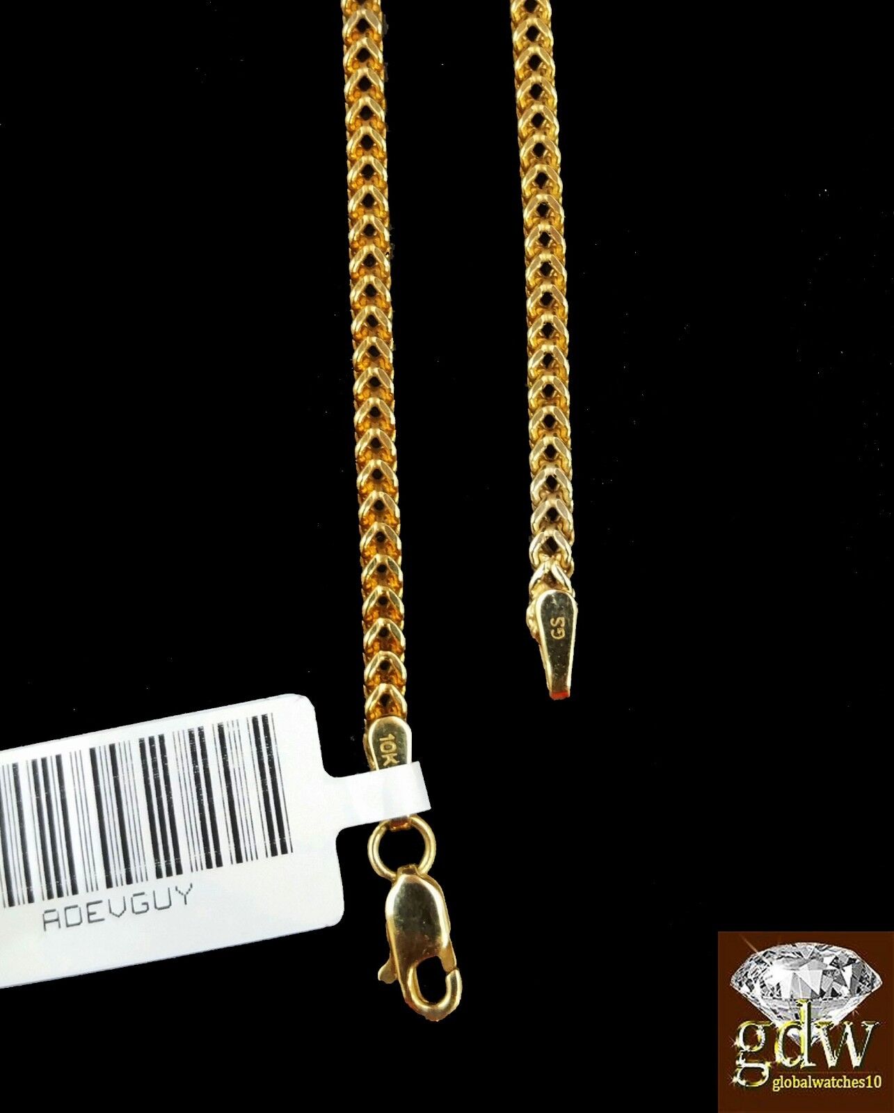 Real 10k Yellow Gold Cross Jesus Charm Pendant 22" Inch Franco Chain - GoldenlinQ