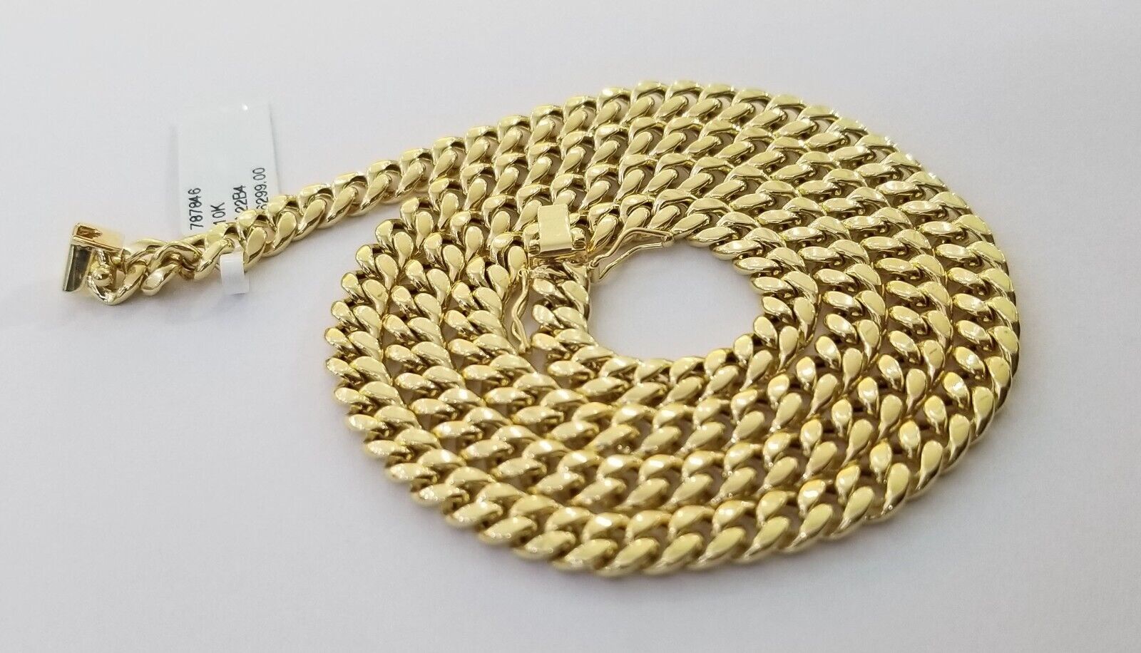 Real 10k Yellow Gold Cross Miami Cuban Link Chain Jesus Charm Pendant 6mm 24" - GoldenlinQ