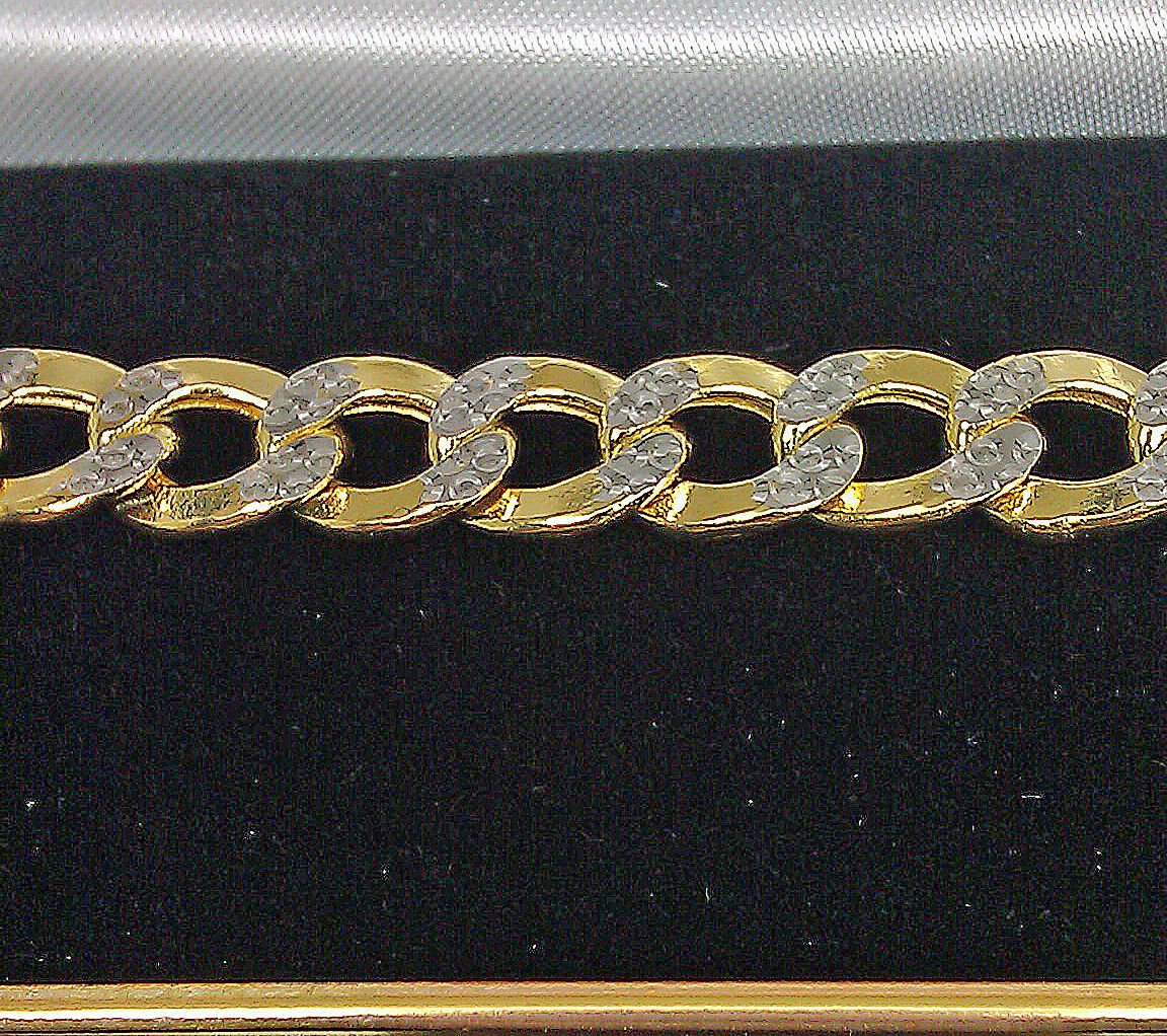 REAL 10K Yellow Gold Cuban Bracelet Diamond Cut 9" Inch 10mm Lobster Lock - GoldenlinQ