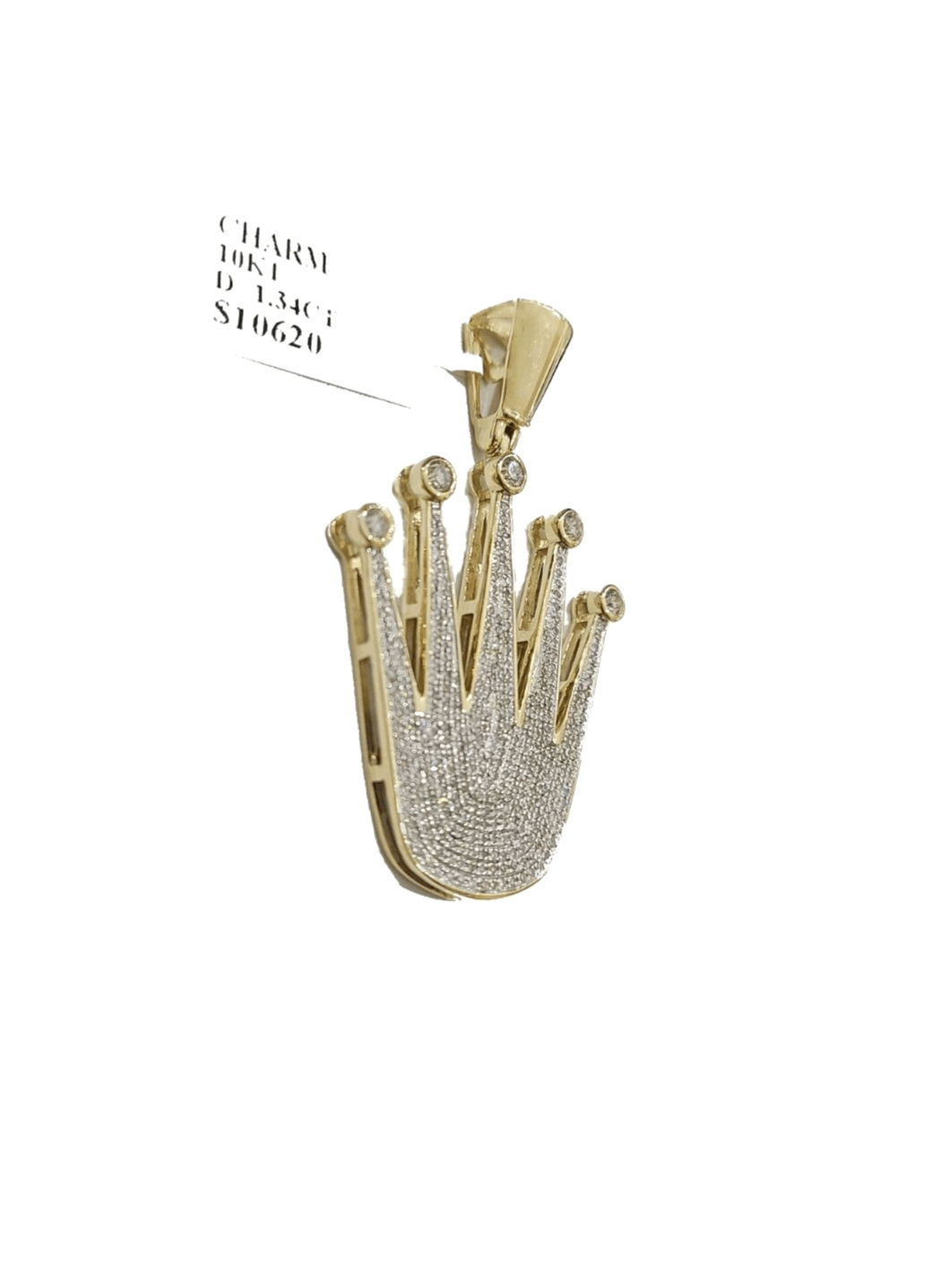 Real 10k Yellow Gold Diamond 1.34CT Pendant Charm for Necklace & Chain 10kt - GoldenlinQ