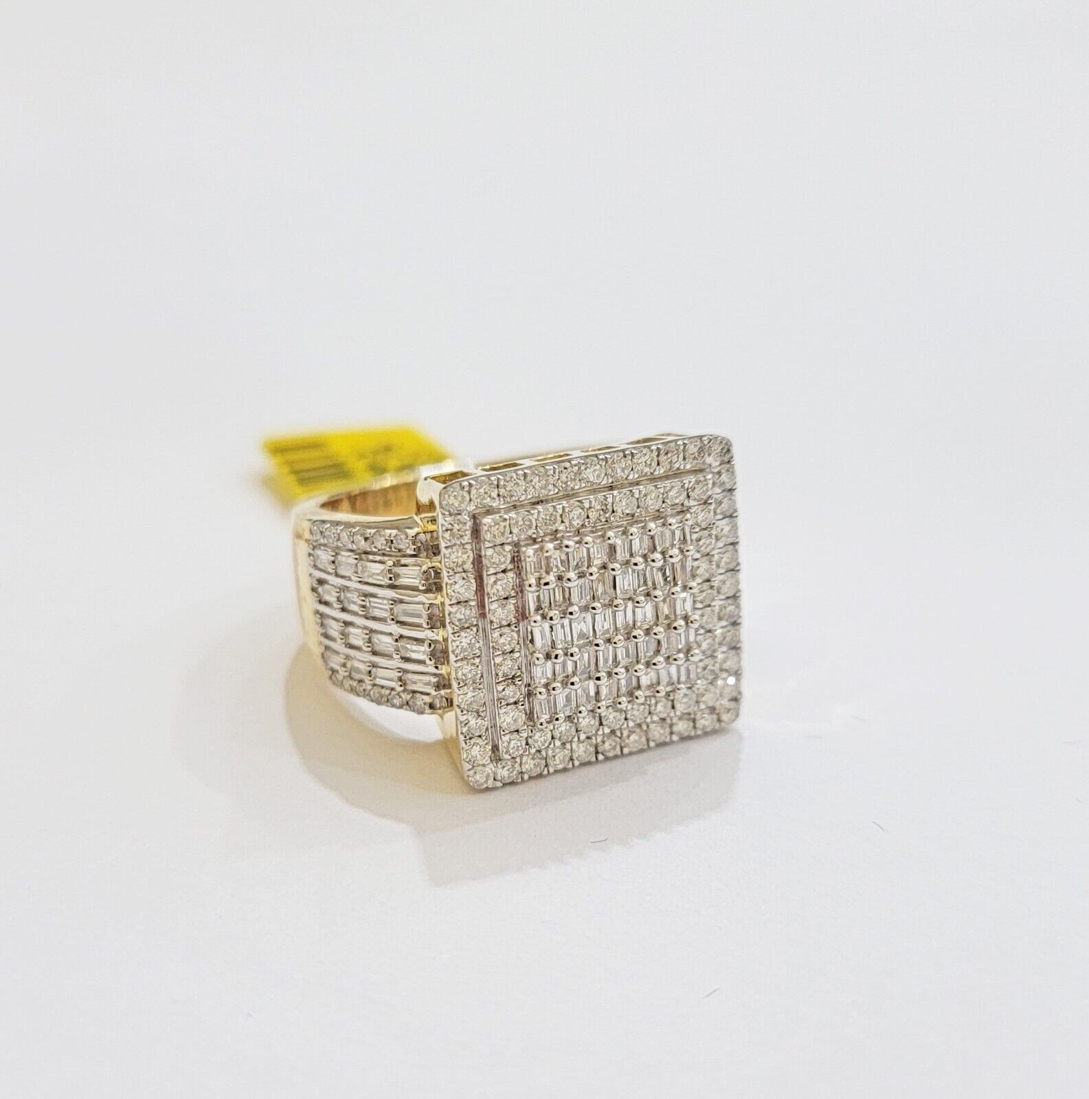 Real 10k Yellow Gold Diamond Mens Ring Size 10 1.60 CT Natural Diamonds ON SALE - GoldenlinQ