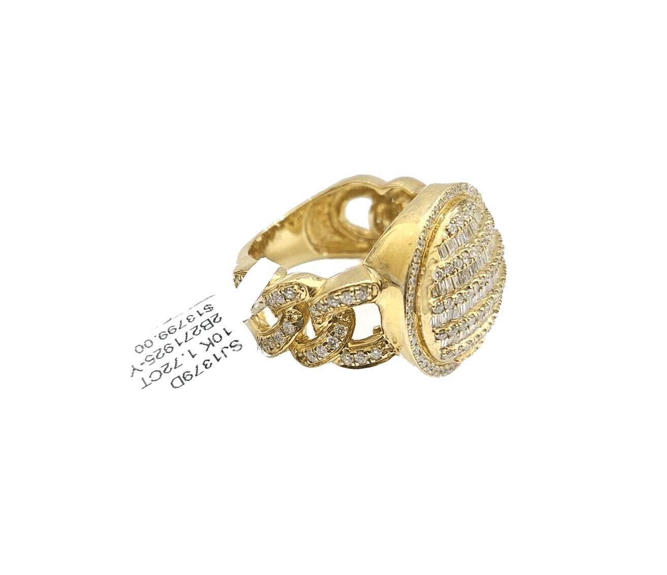 Real 10k Yellow Gold Diamond Ring White Genuine 1.72CT Diamonds 10kt Size 10 - GoldenlinQ