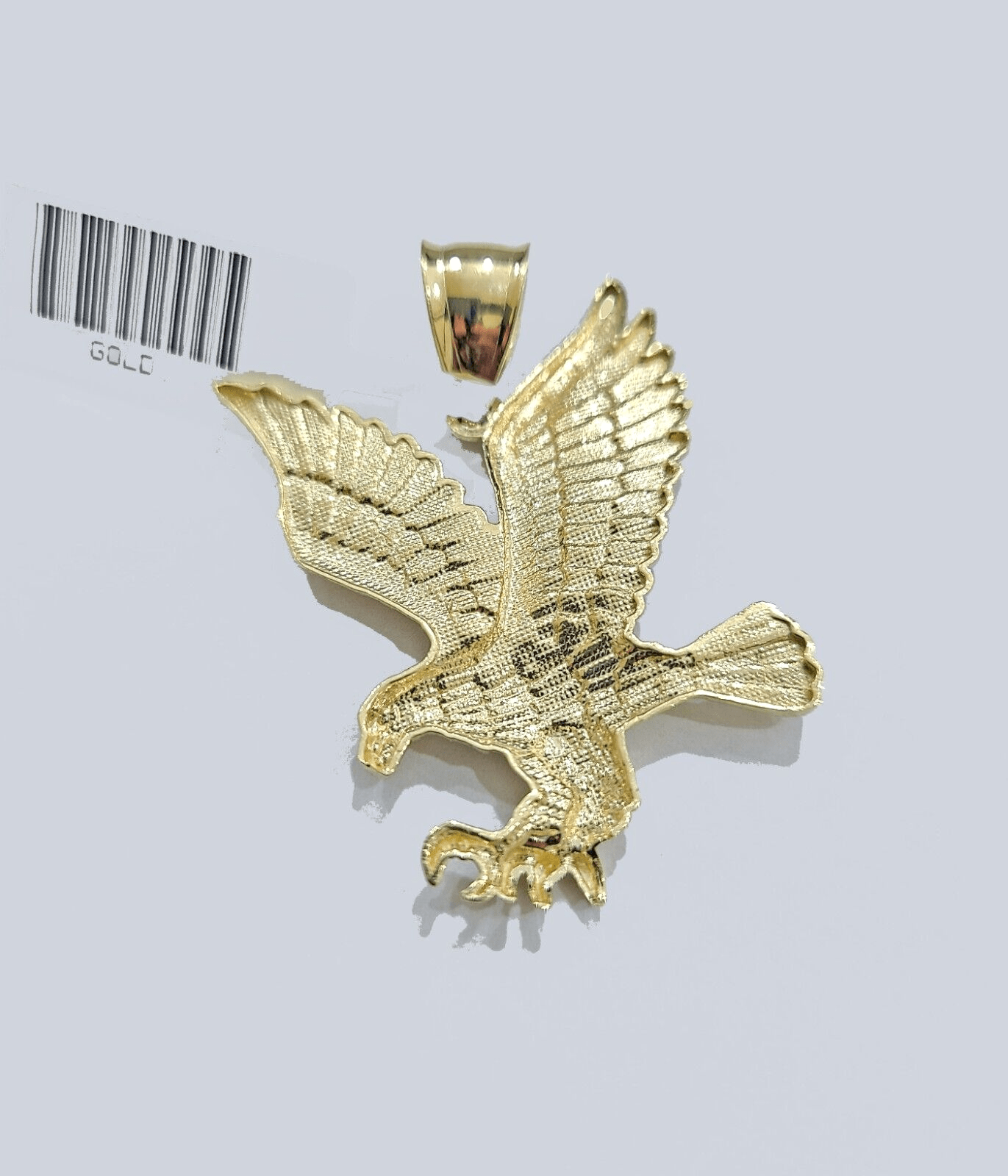 Real 10k Yellow Gold Eagle Bird Charm Pendant 10kt for Chain - GoldenlinQ