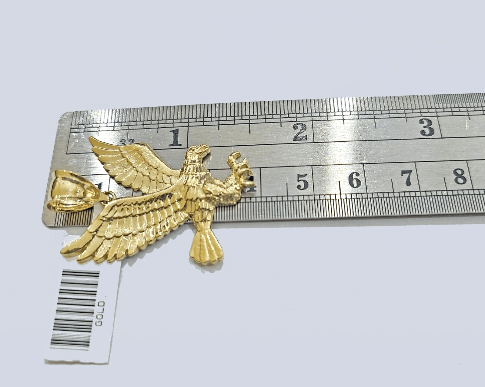 Real 10k Yellow Gold Eagle Bird Charm Pendant 10kt for Chain - GoldenlinQ