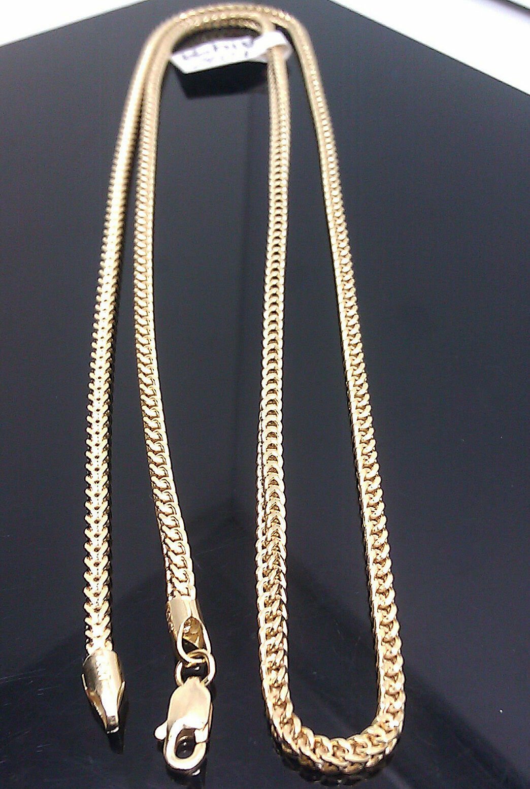Real 10k yellow Gold Franco Chain 22" Necklace For Men Women Strong - GoldenlinQ