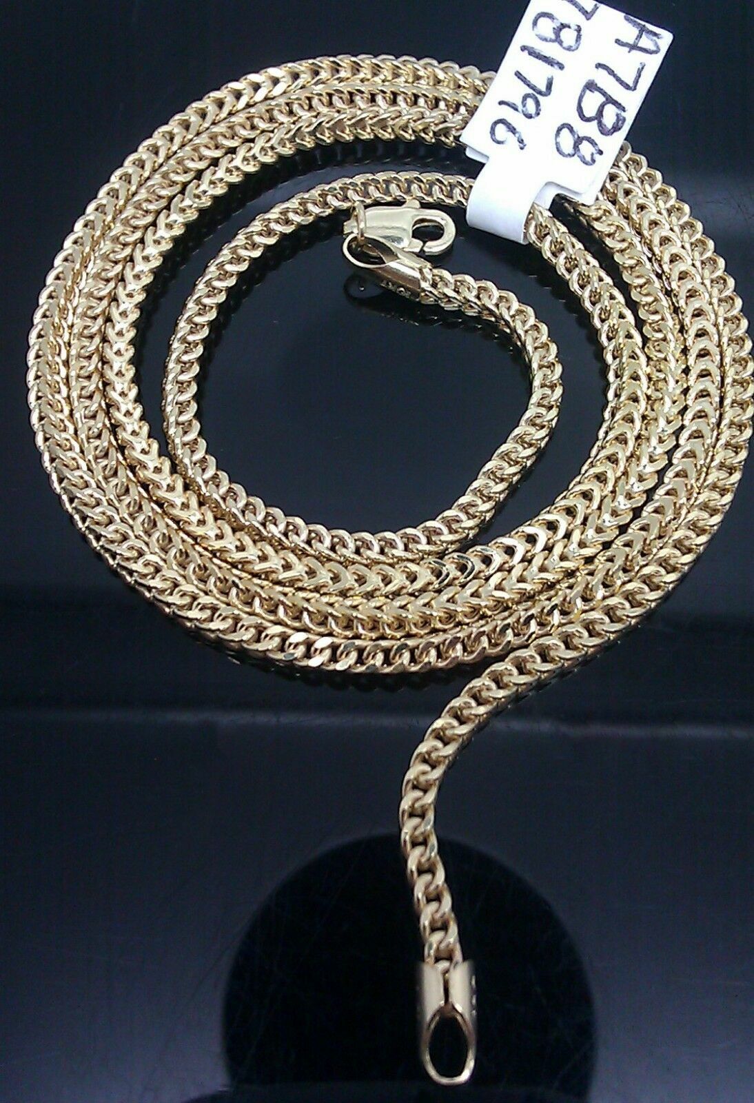 Real 10k yellow Gold Franco Chain 22" Necklace For Men Women Strong - GoldenlinQ