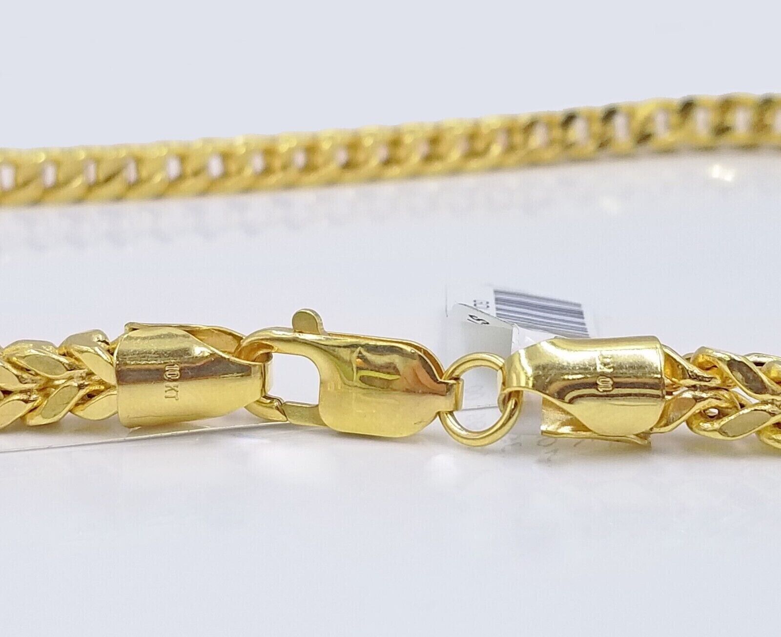 Real 10k Yellow Gold Franco chain Necklace 5mm 28" inch Men's 10 KT gold chain - GoldenlinQ
