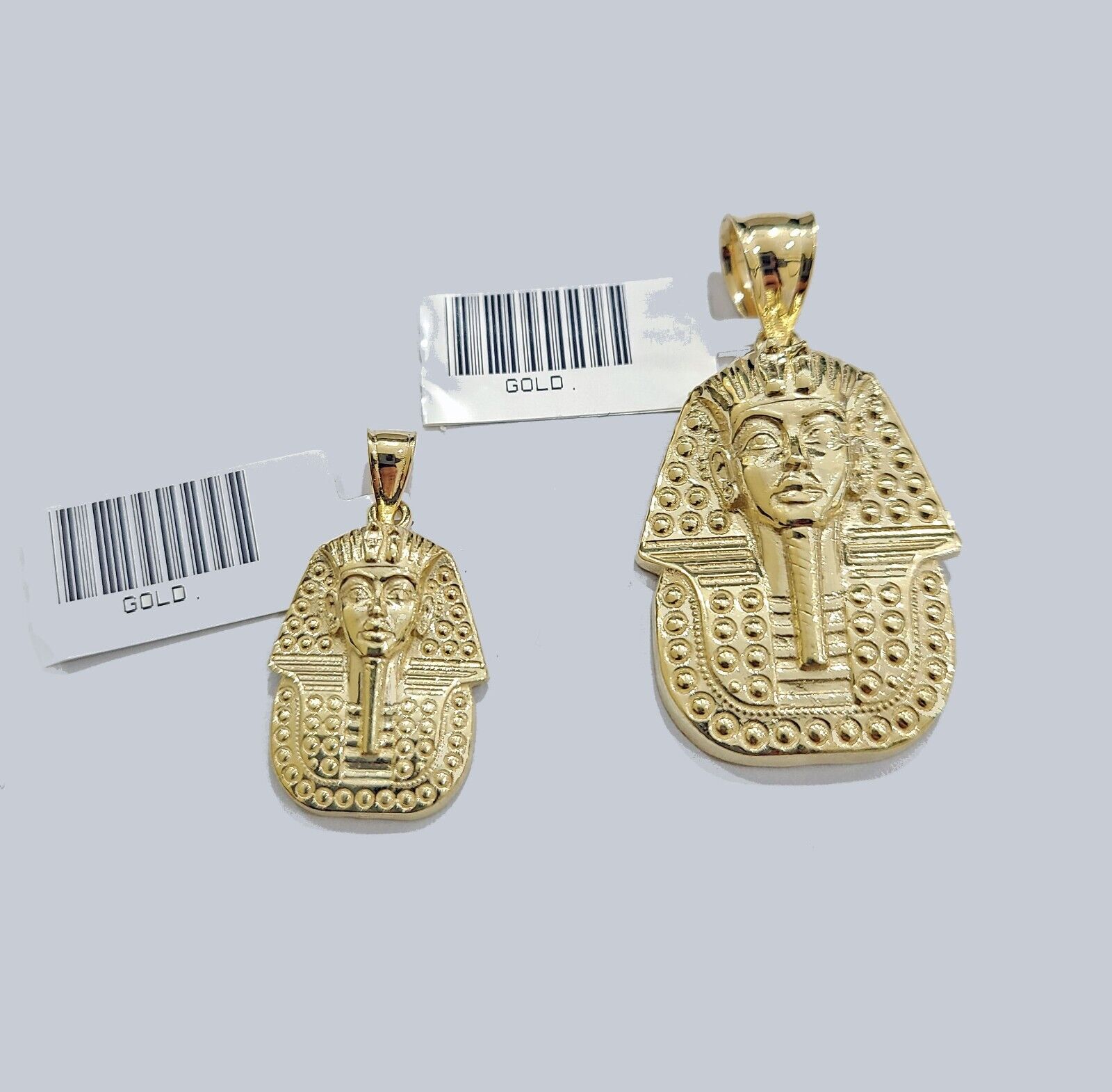 Real 10K Yellow Gold Head Charm for 1 - 1.5'' inches Gold Pendant - GoldenlinQ