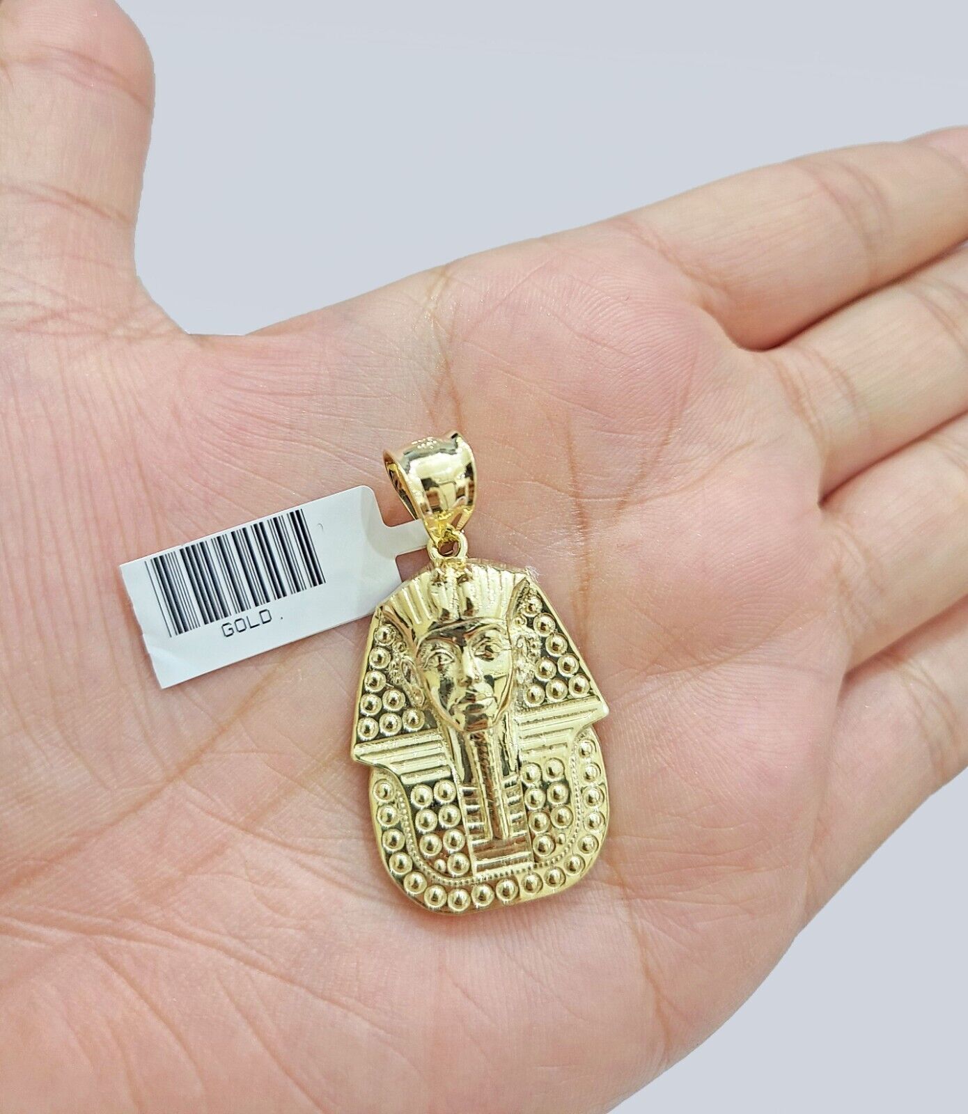 Real 10K Yellow Gold Head Charm for 1 - 1.5'' inches Gold Pendant - GoldenlinQ