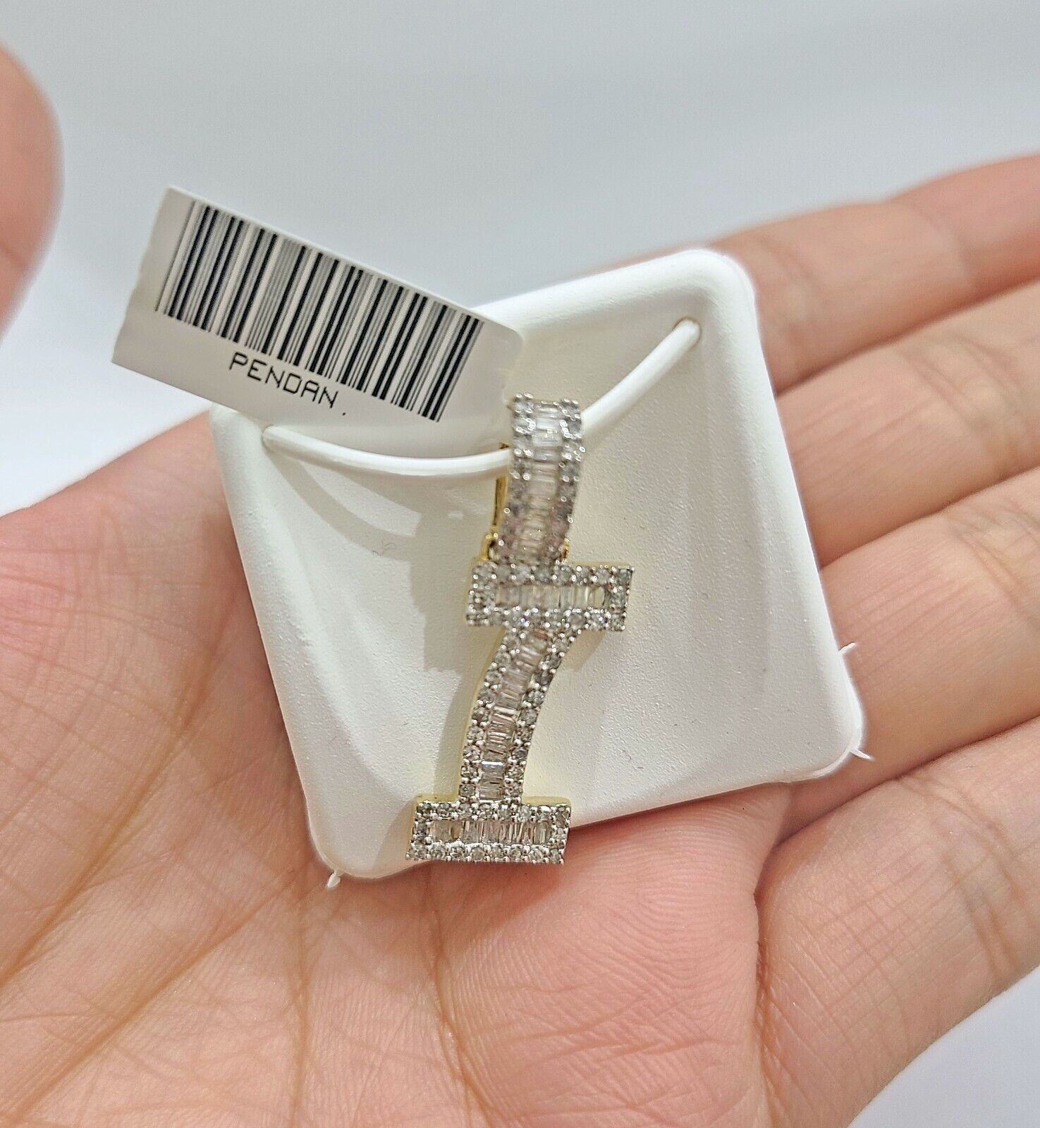 Real 10K Yellow Gold Initials Diamond Cut Charm A - Z Pendant Alphabets - GoldenlinQ