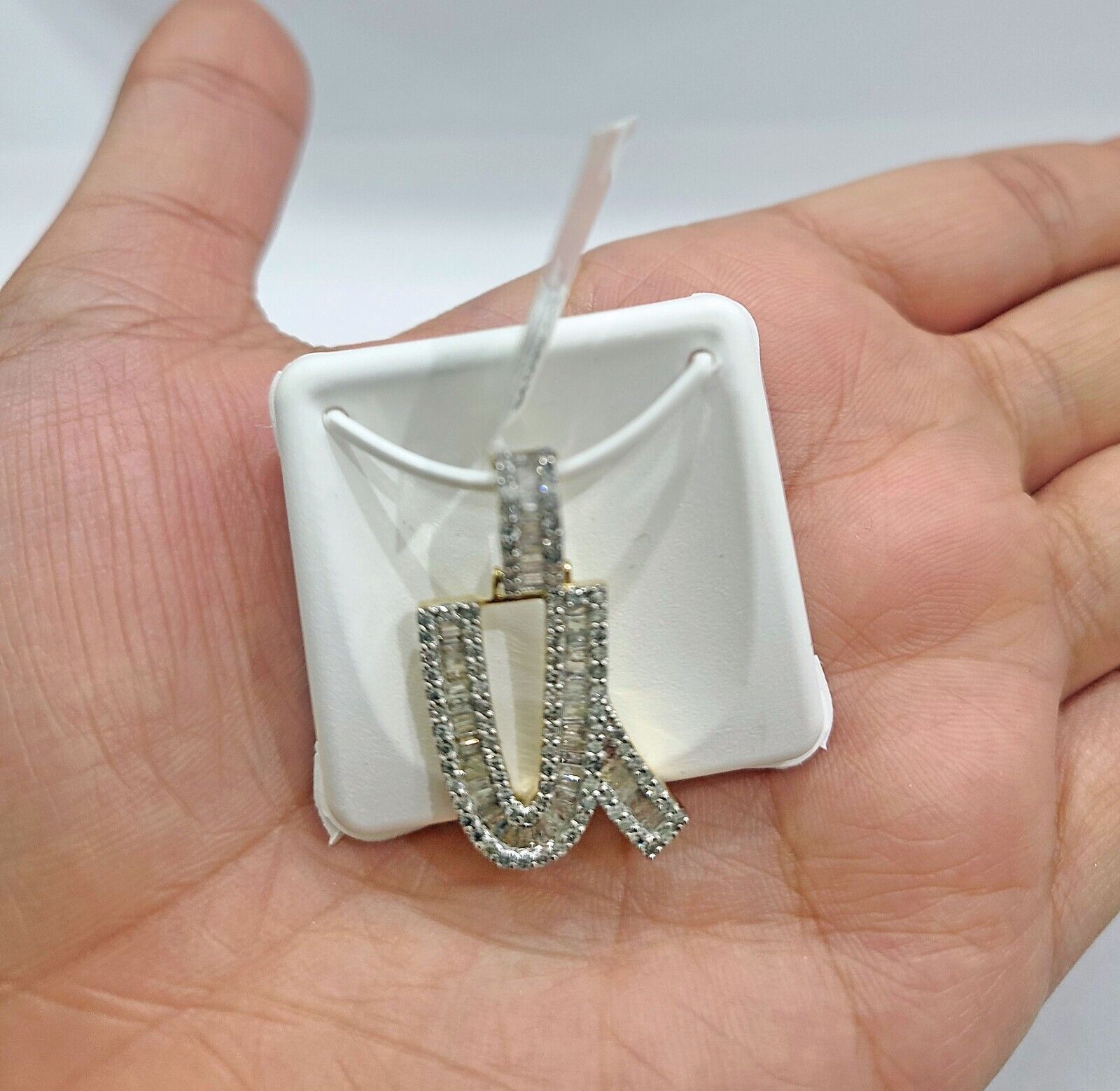 Real 10K Yellow Gold Initials Diamond Cut Charm A - Z Pendant Alphabets - GoldenlinQ