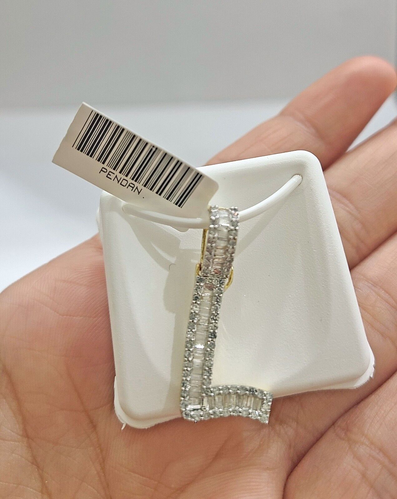 Real 10K Yellow Gold Initials Diamond Cut Charm A - Z Pendant Alphabets - GoldenlinQ