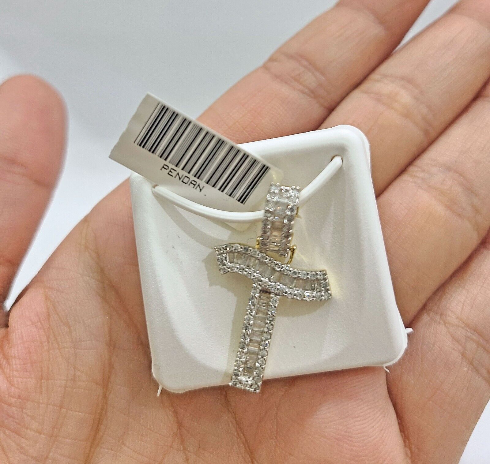 Real 10K Yellow Gold Initials Diamond Cut Charm A - Z Pendant Alphabets - GoldenlinQ