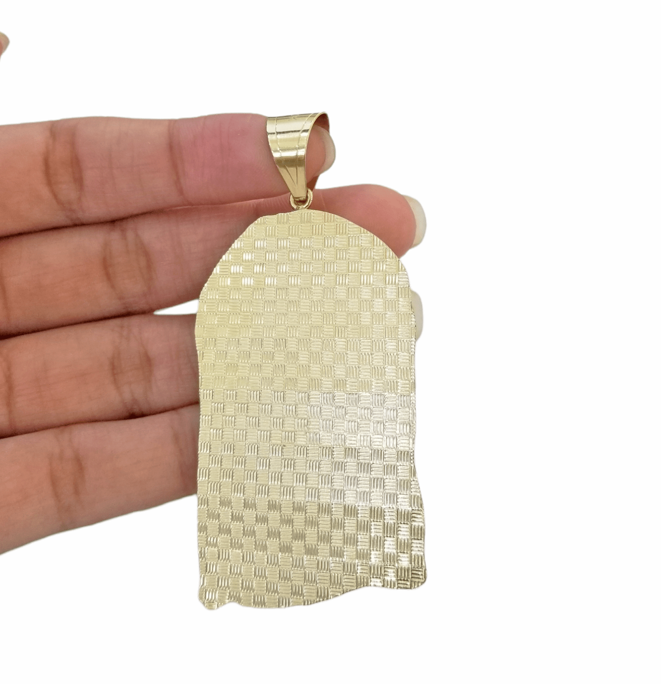 Real 10K Yellow Gold Jesus Head Charm Pendent 3" Inch 10kt - GoldenlinQ