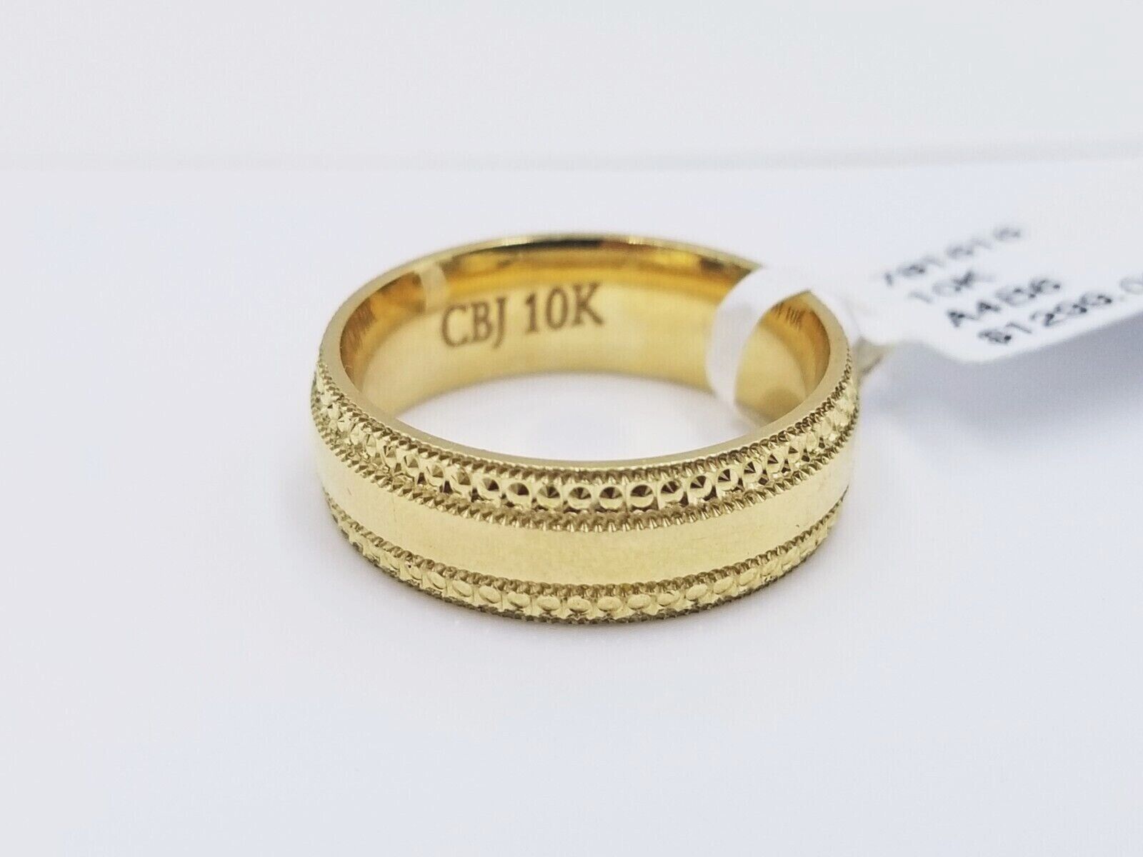 Real 10k Yellow Gold Ladies Ring Band Wedding Band For women 10kt gold Size 5.5 - GoldenlinQ
