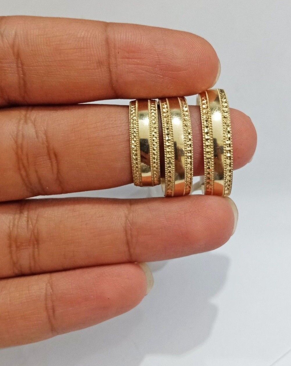 Real 10k Yellow Gold Ladies Ring Band Wedding Band For women 10kt gold Size 5.5 - GoldenlinQ