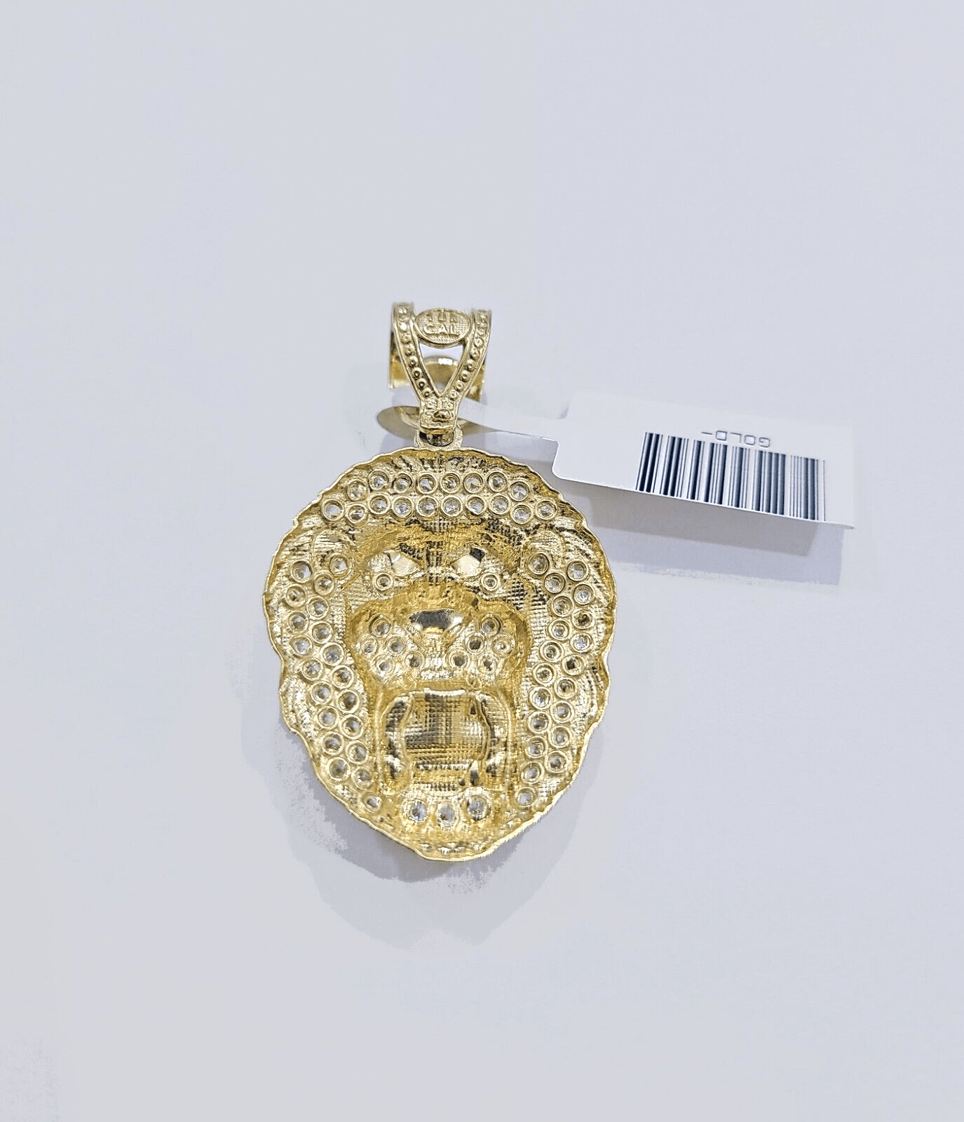 Real 10k Yellow Gold Lion Head Charm 1.5''inches Pendant 10kt for Chain - GoldenlinQ