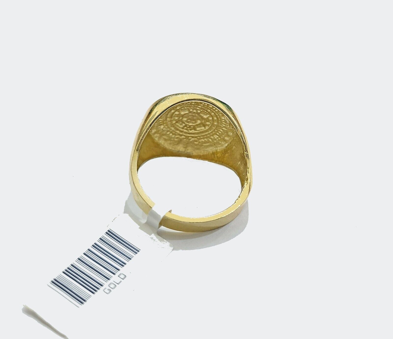 Real 10k Yellow Gold Mayan Calendar Ring Band size 10 10kt gold - GoldenlinQ