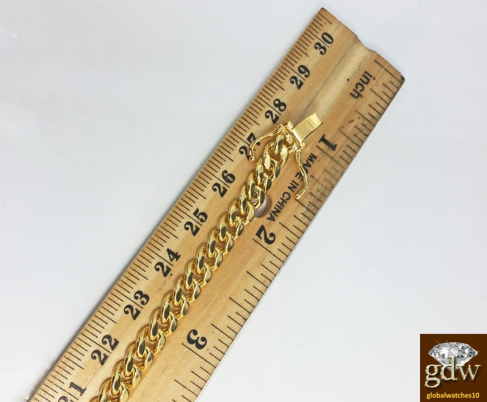 Real 10k Yellow Gold Miami Cuban Bracelet 6mm 7.5" Box Lock Strong Unisex - GoldenlinQ