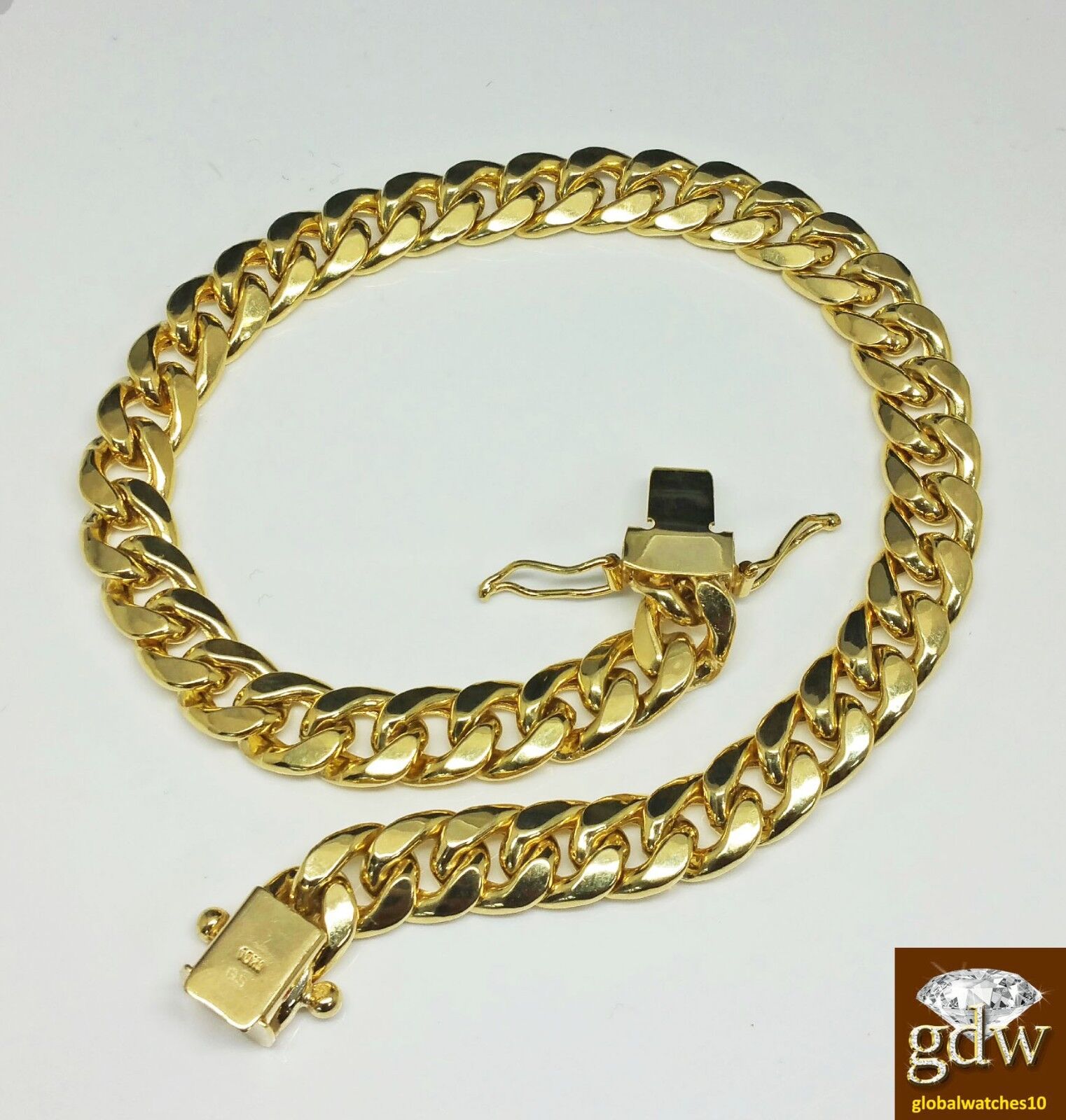 Real 10k Yellow Gold Miami Cuban Bracelet 7mm 8 Inch Unisex Box Lock - GoldenlinQ
