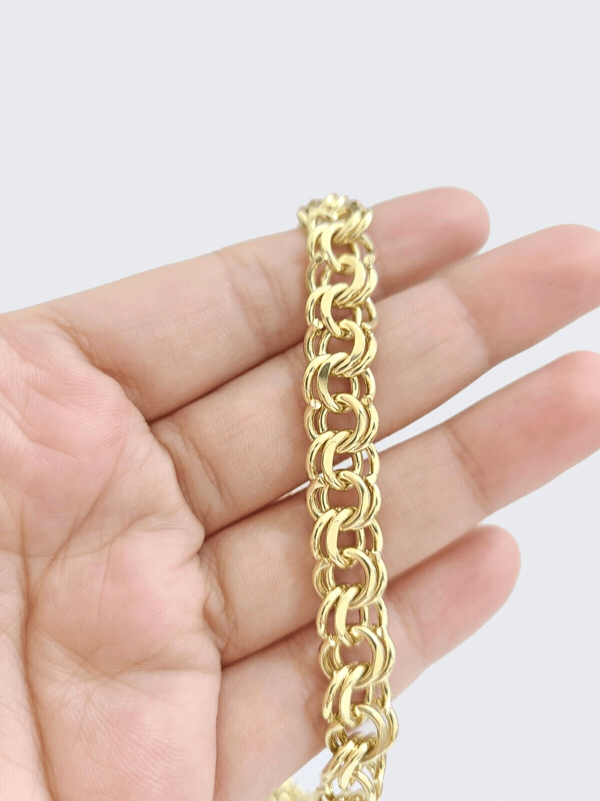 Real 10k Yellow Gold Necklace 10mm Chino Chain 26'' inches Unisex - GoldenlinQ