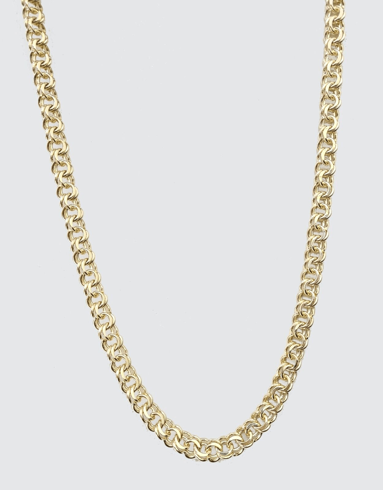 Real 10k Yellow Gold Necklace 12mm Chino Chain 26'' inches Unisex - GoldenlinQ