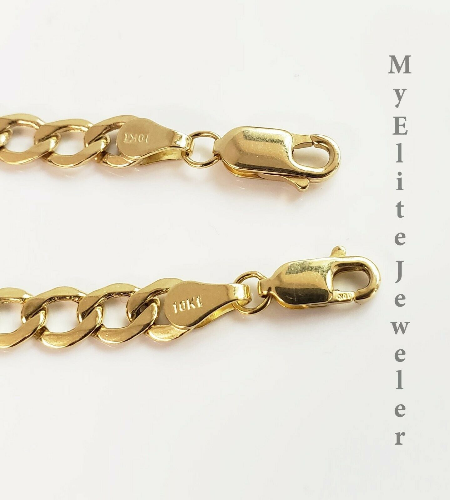 REAL 10k Yellow Gold Necklace 5mm Cuban Curb Link 18" 20" 22 24 26 28 Inch Chain - GoldenlinQ
