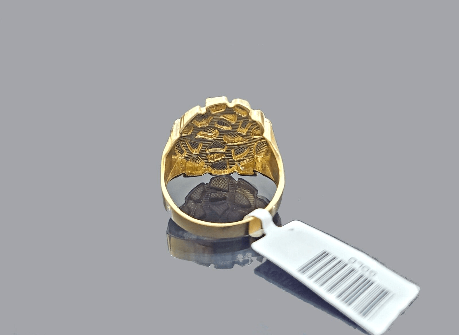 Real 10k Yellow Gold Nugget Ring Band size 10.5 10kt gold - GoldenlinQ