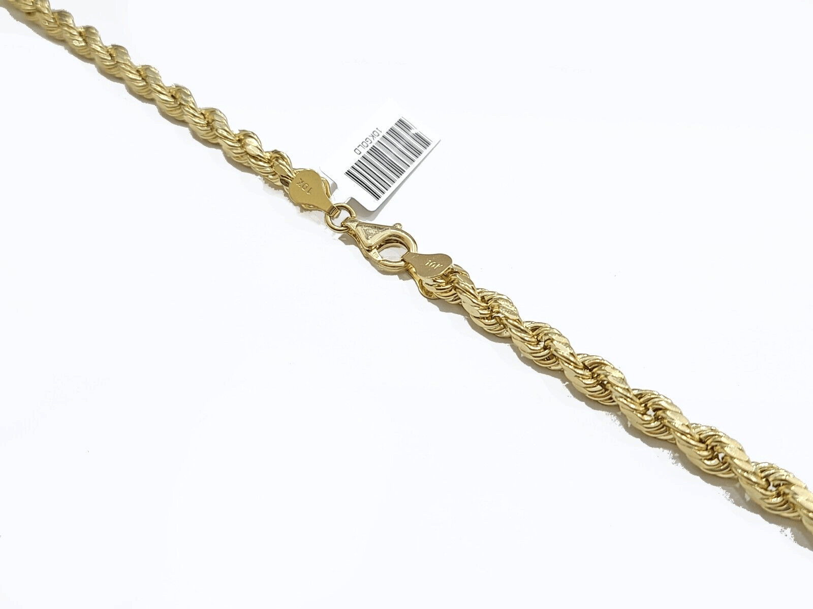 Real 10k Yellow Gold Rope Chain 28'' Necklace Lion Head Charm Diamond Pendant - GoldenlinQ