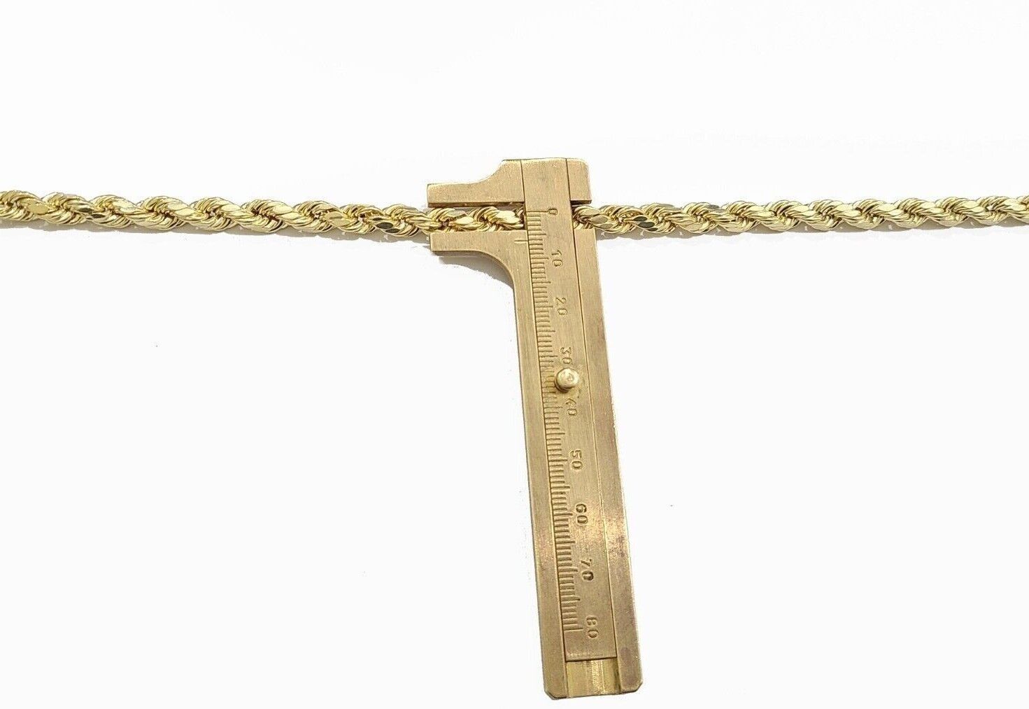 Real 10K Yellow Gold Rope Chain 7mm Necklace 18 - 30'' Inches Lobster Lock 10kt - GoldenlinQ