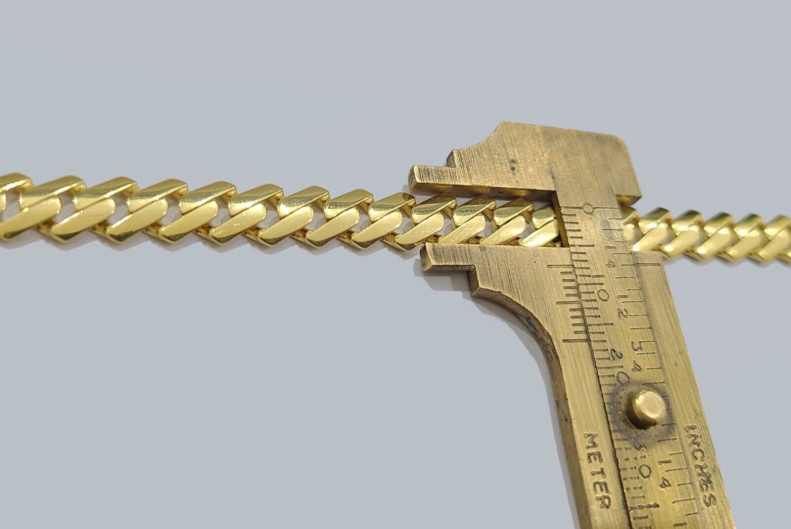 Real 10K Yellow Gold Royal Monaco Chain 8mm chain Necklace Unisex 20 - 26'' inches - GoldenlinQ