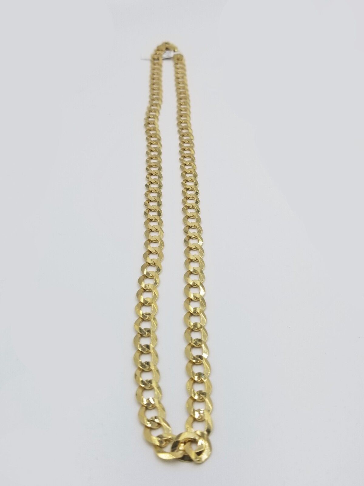 Real 10k Yellow Gold Solid Necklace Cuban Curb Link Chain 9.5mm 24" inch For Men - GoldenlinQ