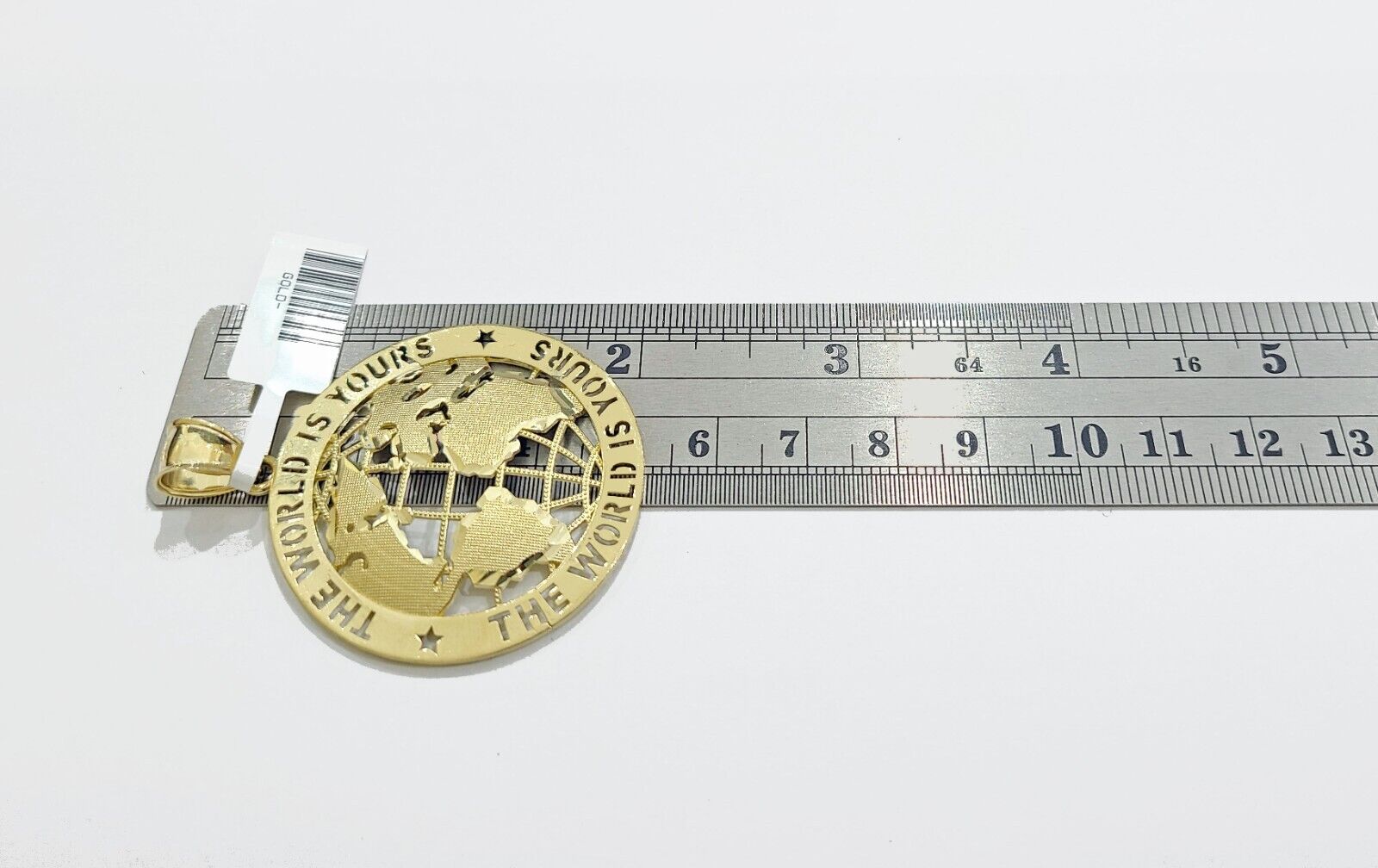 Real 10k Yellow Gold The World is yours Charm Pendant 10kt for Chain - GoldenlinQ
