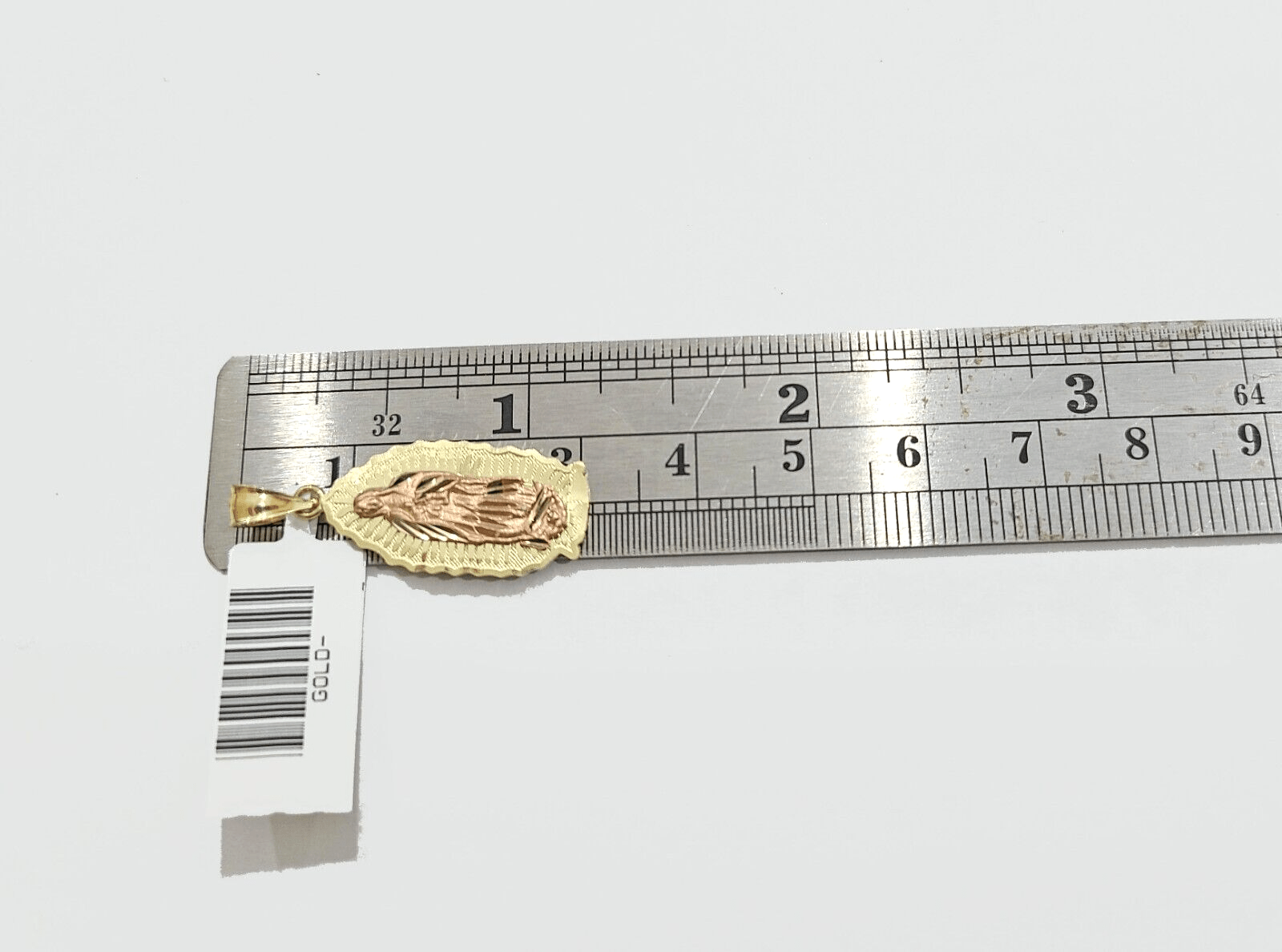 Real 10k Yellow Gold Virgin Mary Pendant 10kt Gold Charm For Necklace - GoldenlinQ