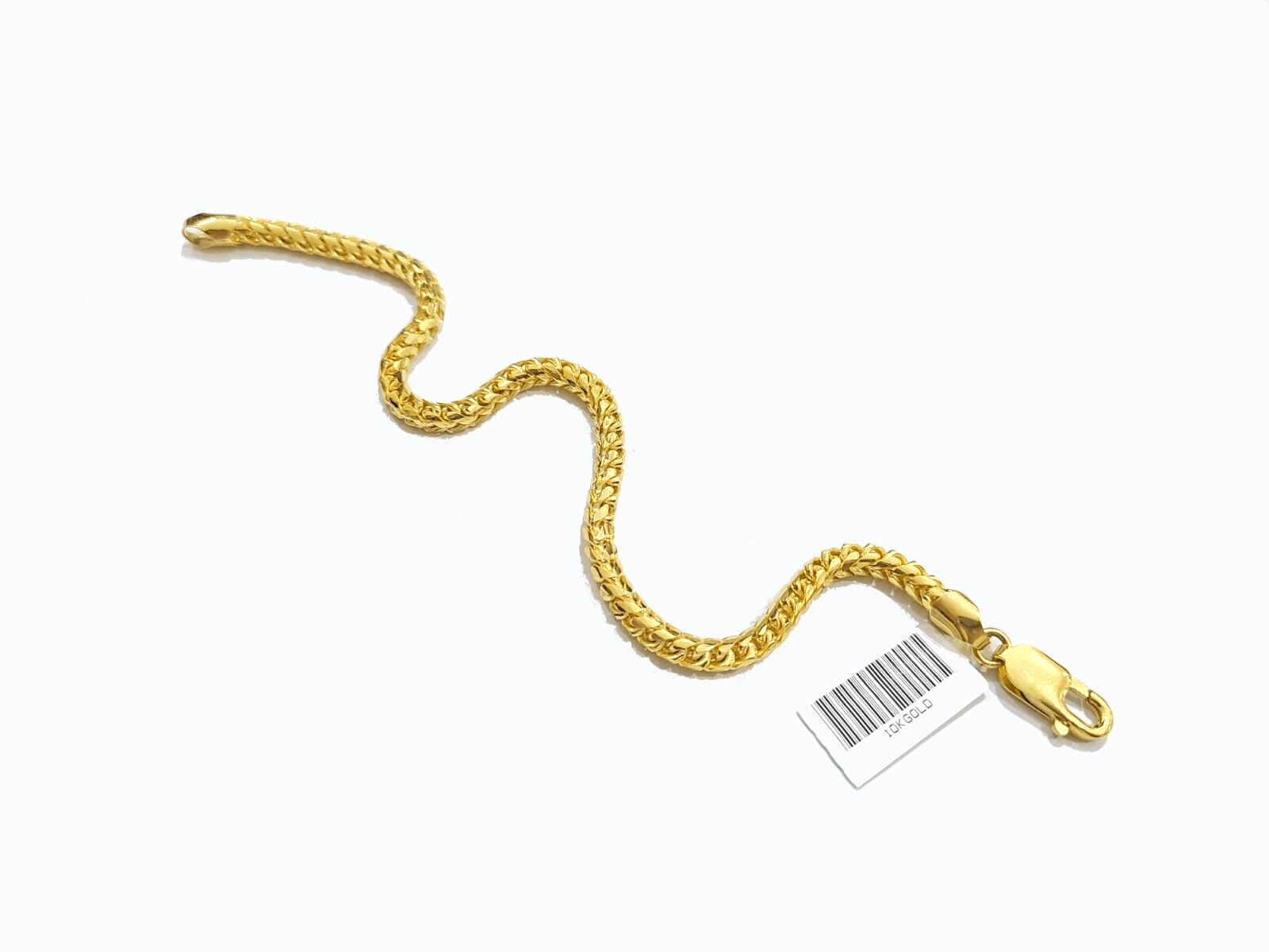 Real 10kt Solid Yellow Gold Franco Bracelet Unisex 8'' Inches 4mm - GoldenlinQ