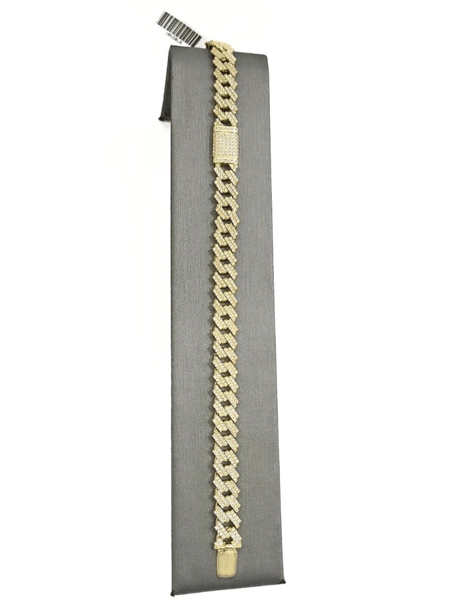 Real 10kt Solid Yellow Gold Miami Cuban Bracelet 10k Unisex 9 Inches 10mm - GoldenlinQ