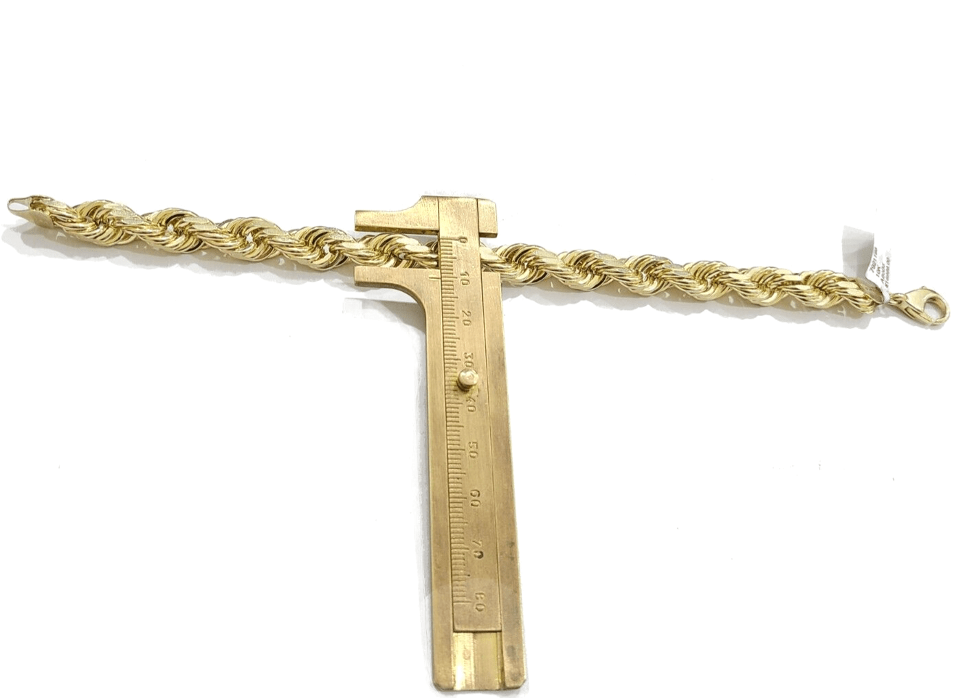Real 10kt Solid Yellow Gold Rope Bracelet Unisex 9'' Inches 9mm Lobster Lock 10k - GoldenlinQ