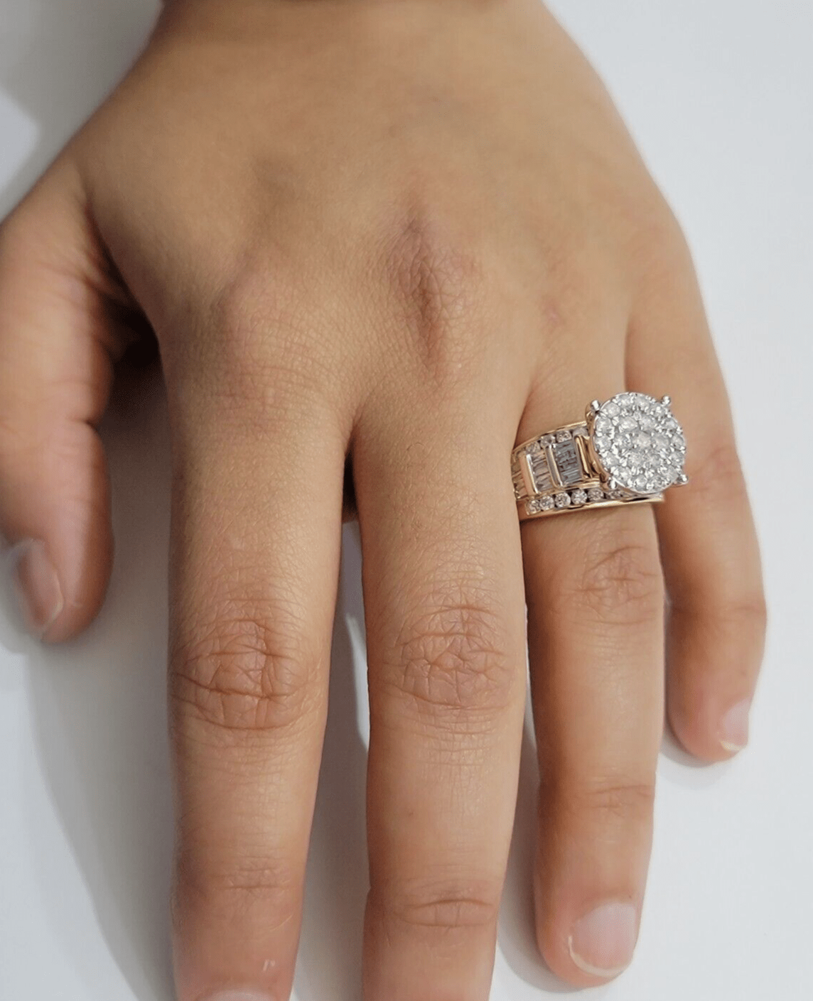 Real 10kt Yellow Gold 2CT Diamond Ring Women Band Natural Genuine Wedding SALE - GoldenlinQ