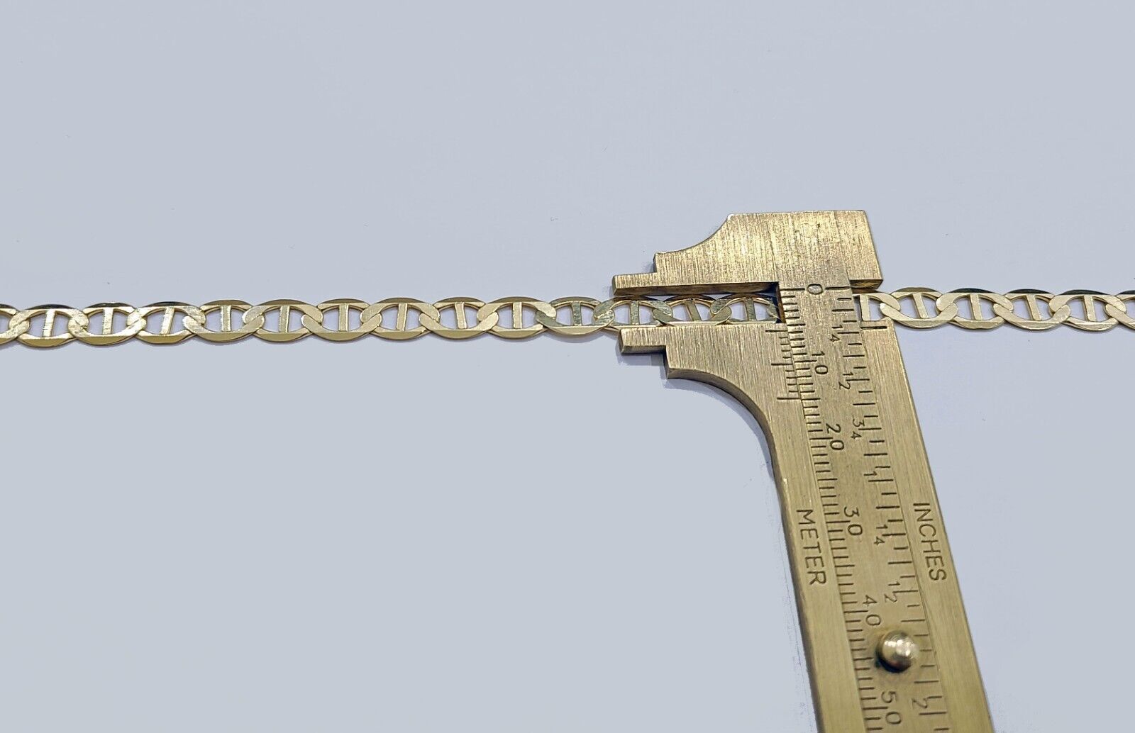 Real 10kt Yellow Gold Anchor Mariner Link Bracelet Unisex 8'' 6mm - GoldenlinQ