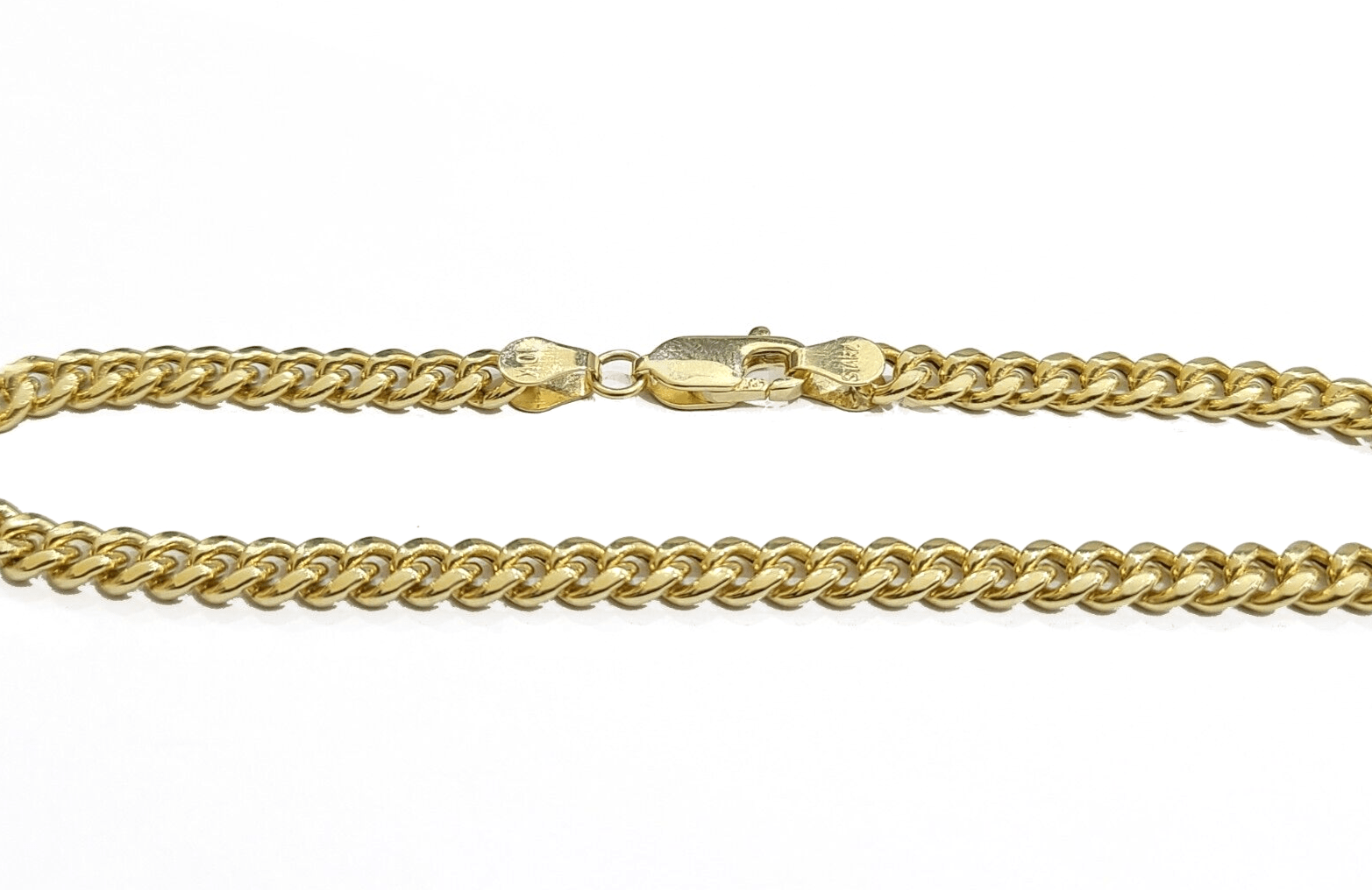 Real 10kt Yellow Gold Miami Cuban Bracelet 10k Unisex 8 Inches 4mm Lobster Lock - GoldenlinQ