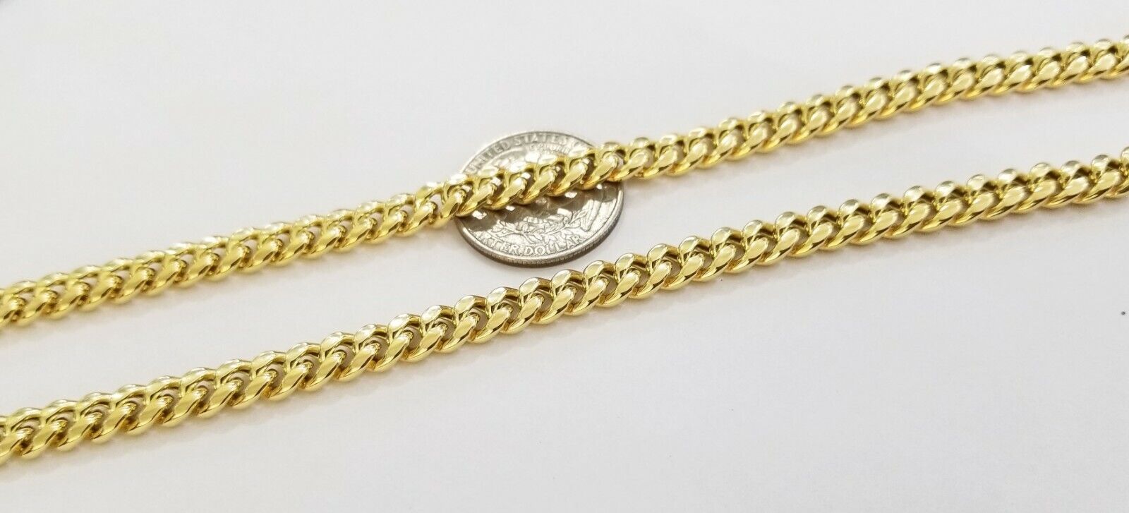 Real 10kt yellow Gold Necklace 7mm 24" Miami Cuban Link chain Box Lock 28 - 29g - GoldenlinQ