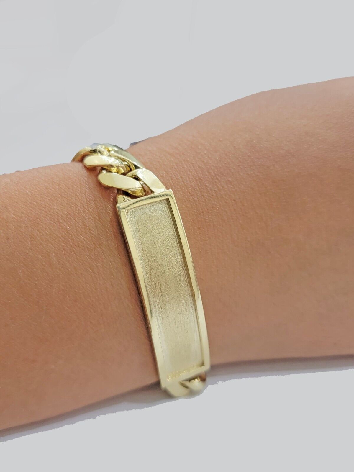 Real 10kt Yellow Gold Solid Miami Cuban Link Bracelet Men's 8.5'' 11mm Box Lock - GoldenlinQ