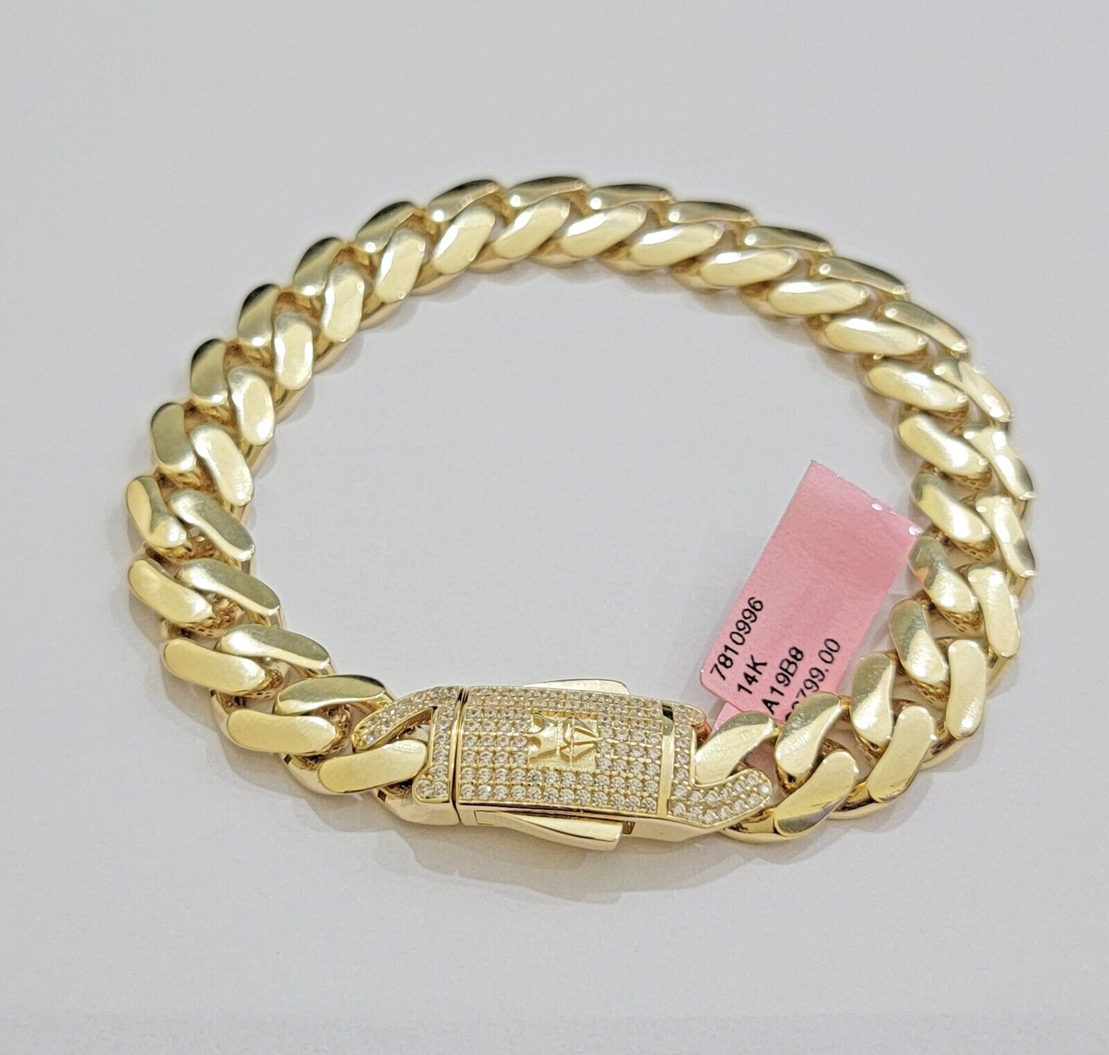 Real 14k Gold Bracelet 11mm Miami Cuban Link 8.5'' inch Men's 14kt Yellow Gold - GoldenlinQ