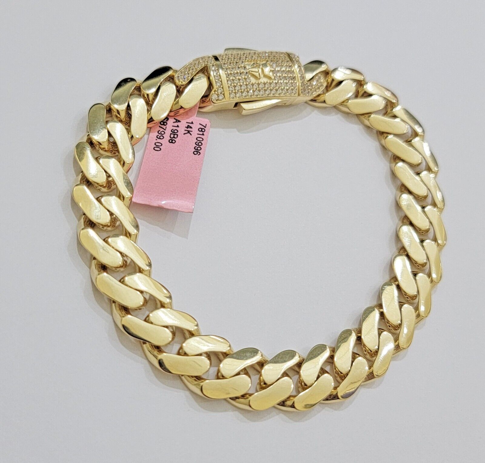 Real 14k Gold Bracelet 11mm Miami Cuban Link 8.5'' inch Men's 14kt Yellow Gold - GoldenlinQ